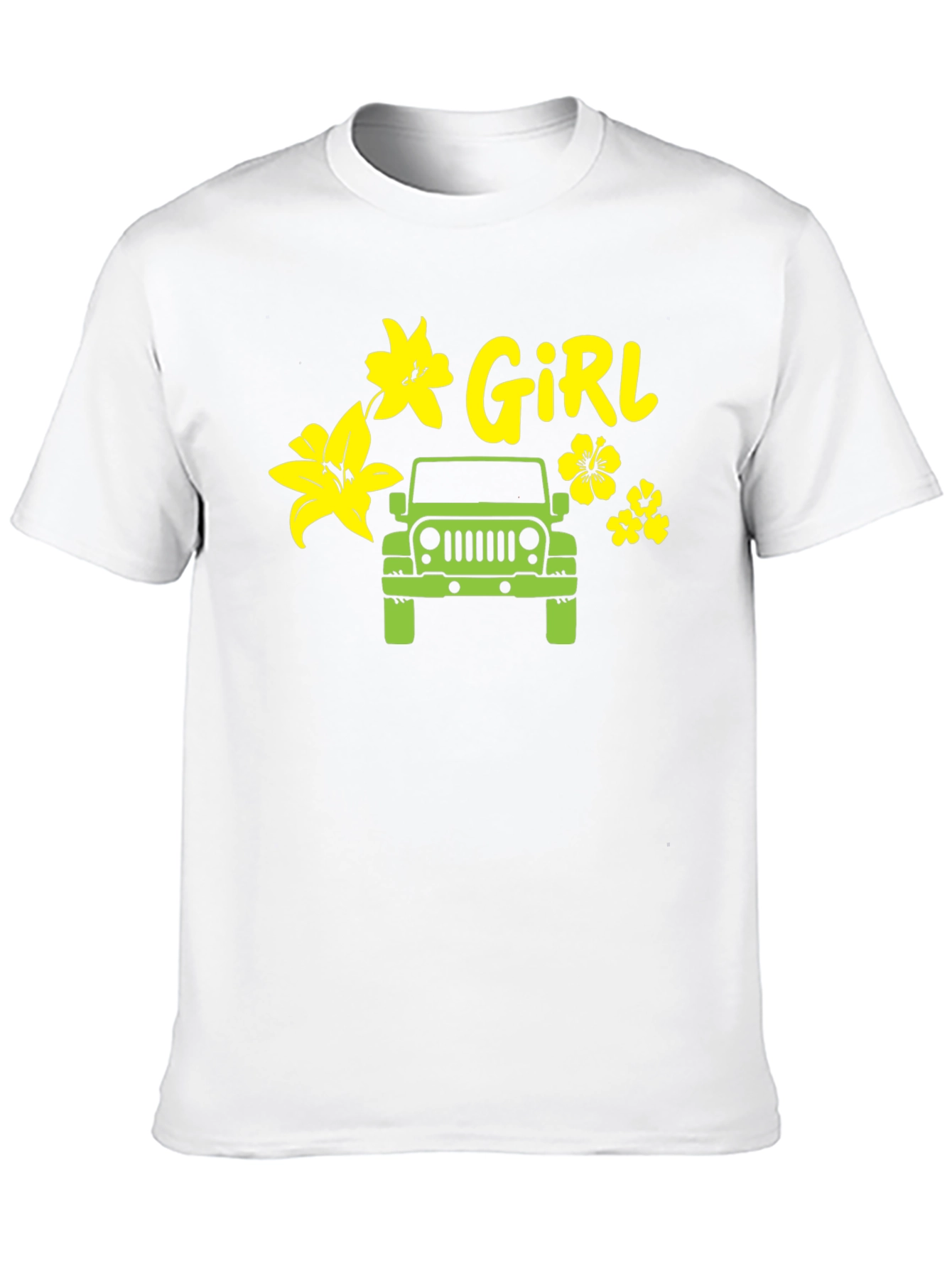 Girl Jeep Tee - Flower Power Off-Road Style