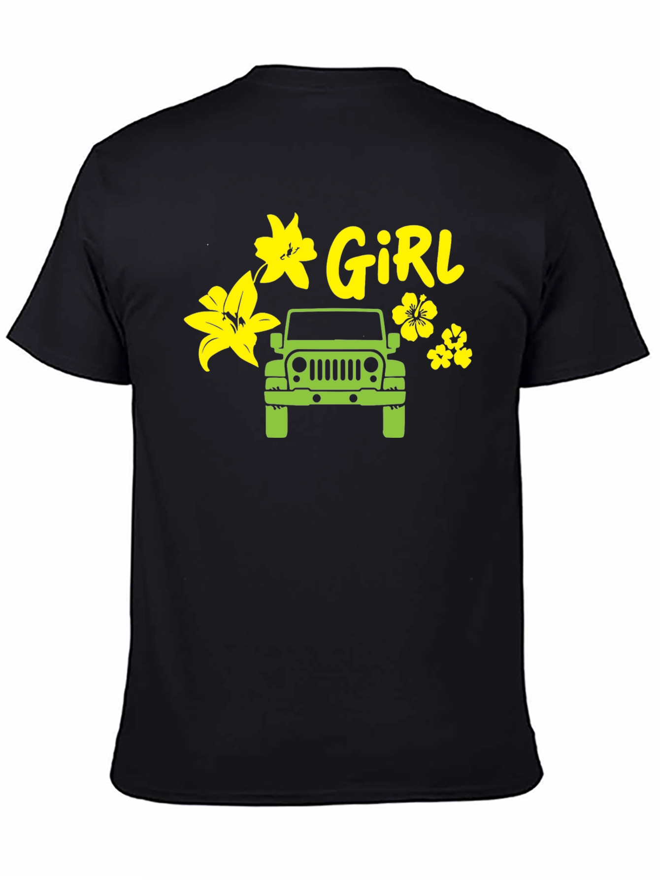 Girl Jeep Tee - Flower Power Off-Road Style