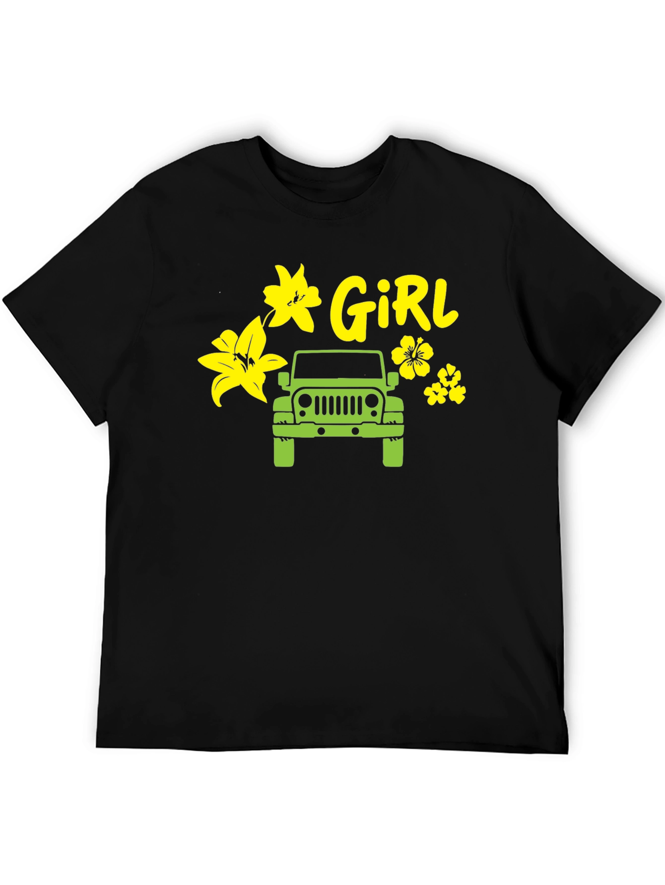 Girl Jeep Tee - Flower Power Off-Road Style