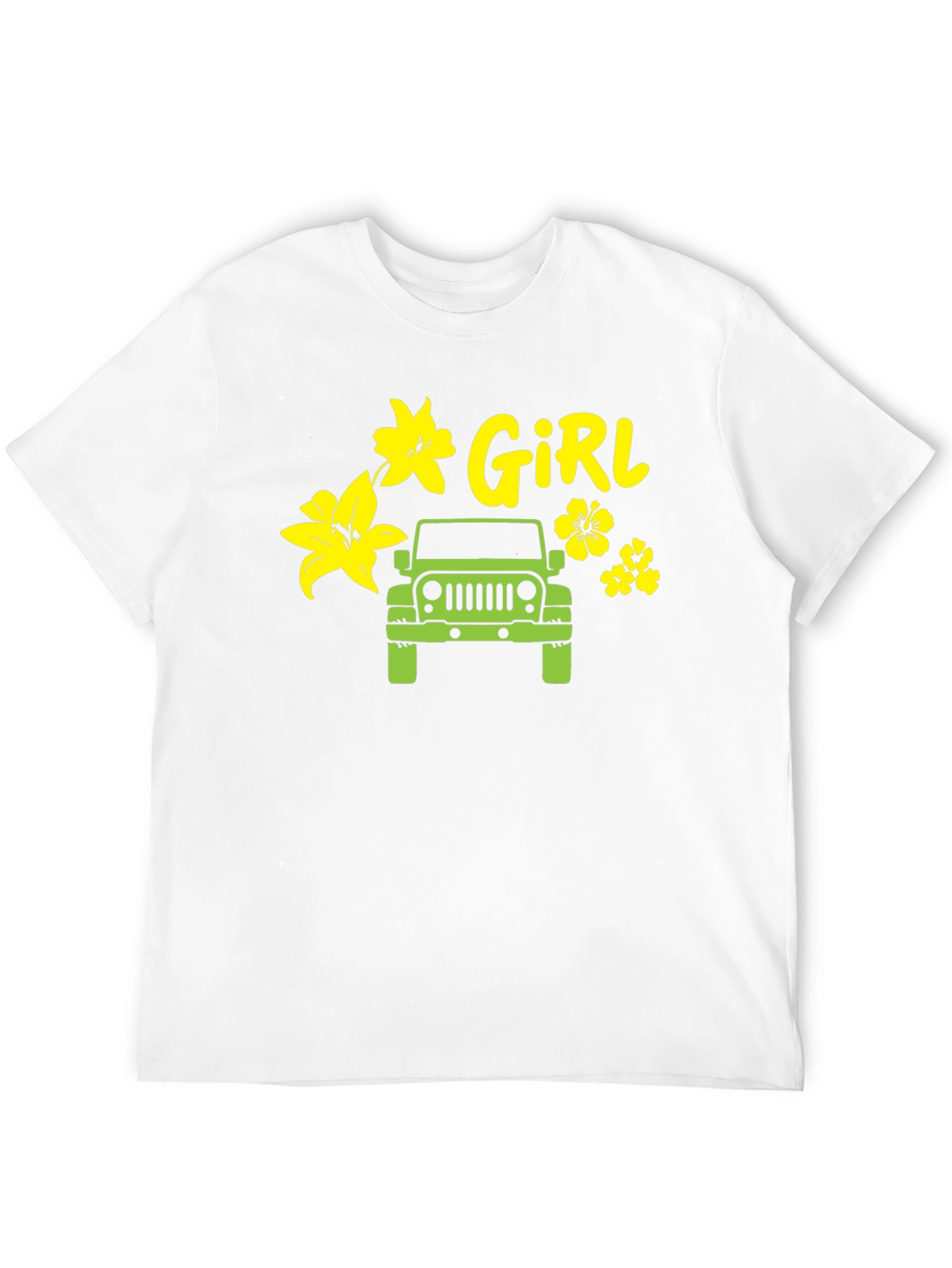Girl Jeep Tee - Flower Power Off-Road Style