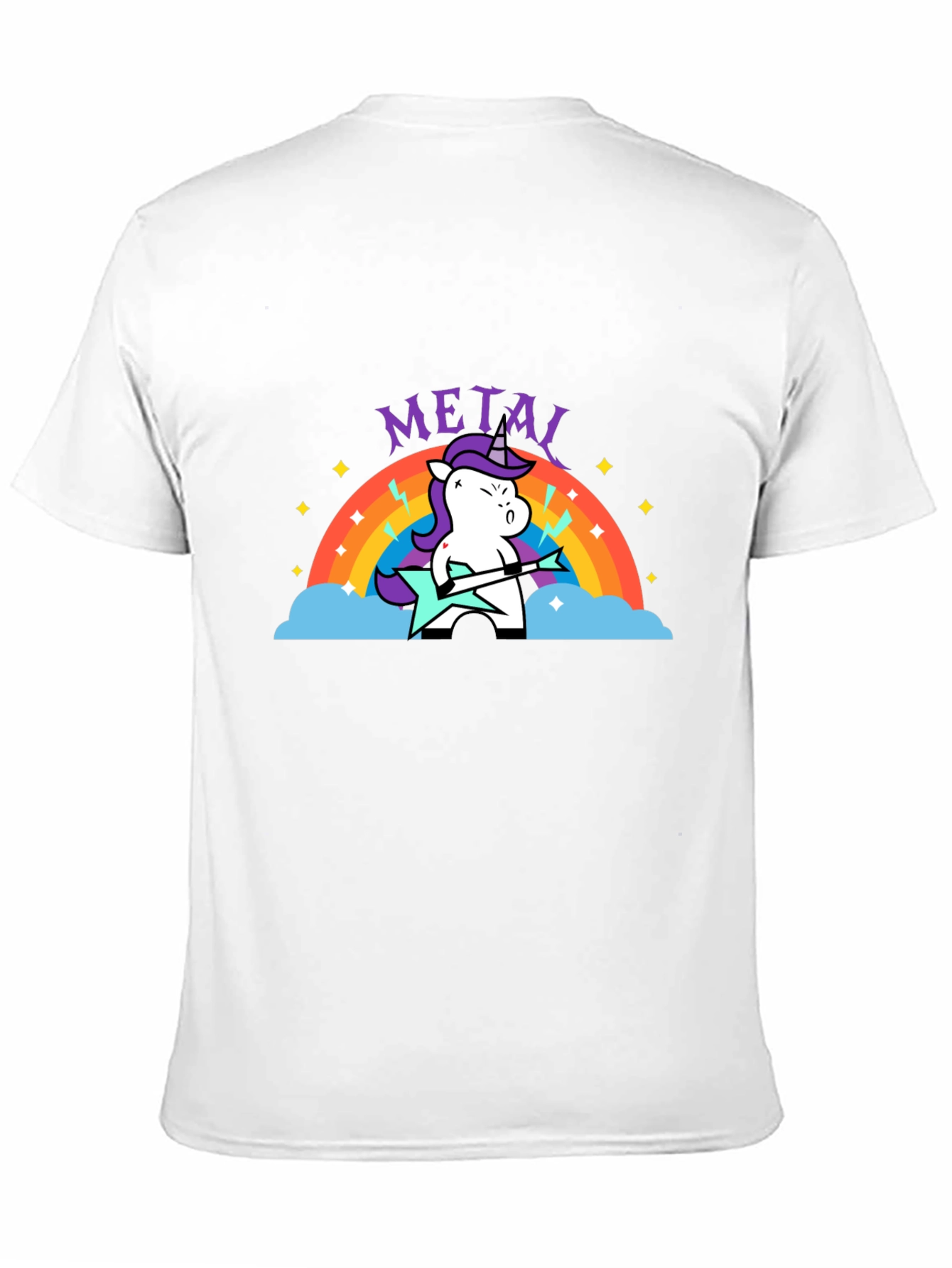 Unicorn Metal Guitarist Graphic Tee