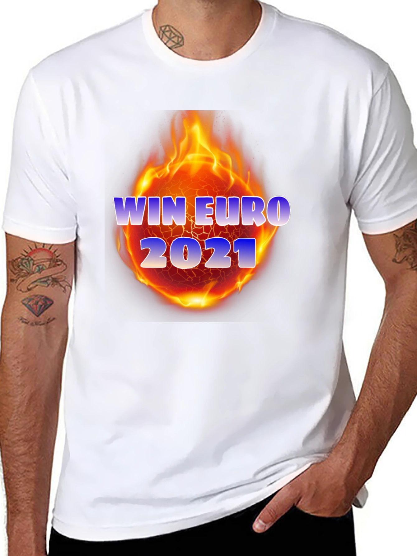 Win Euro 2021 T-Shirt - Flame Design