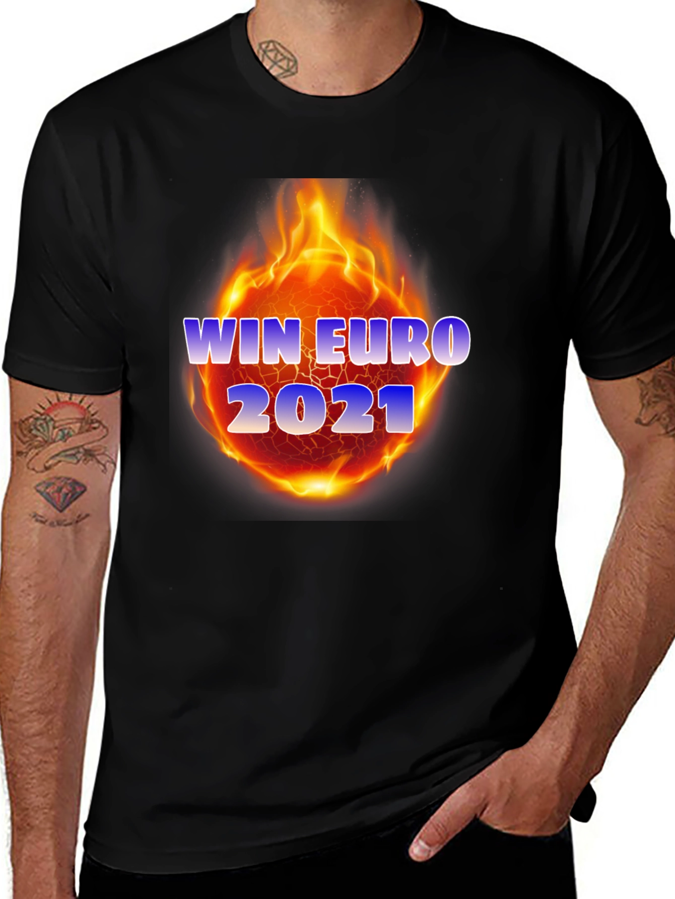 Win Euro 2021 T-Shirt - Flame Design