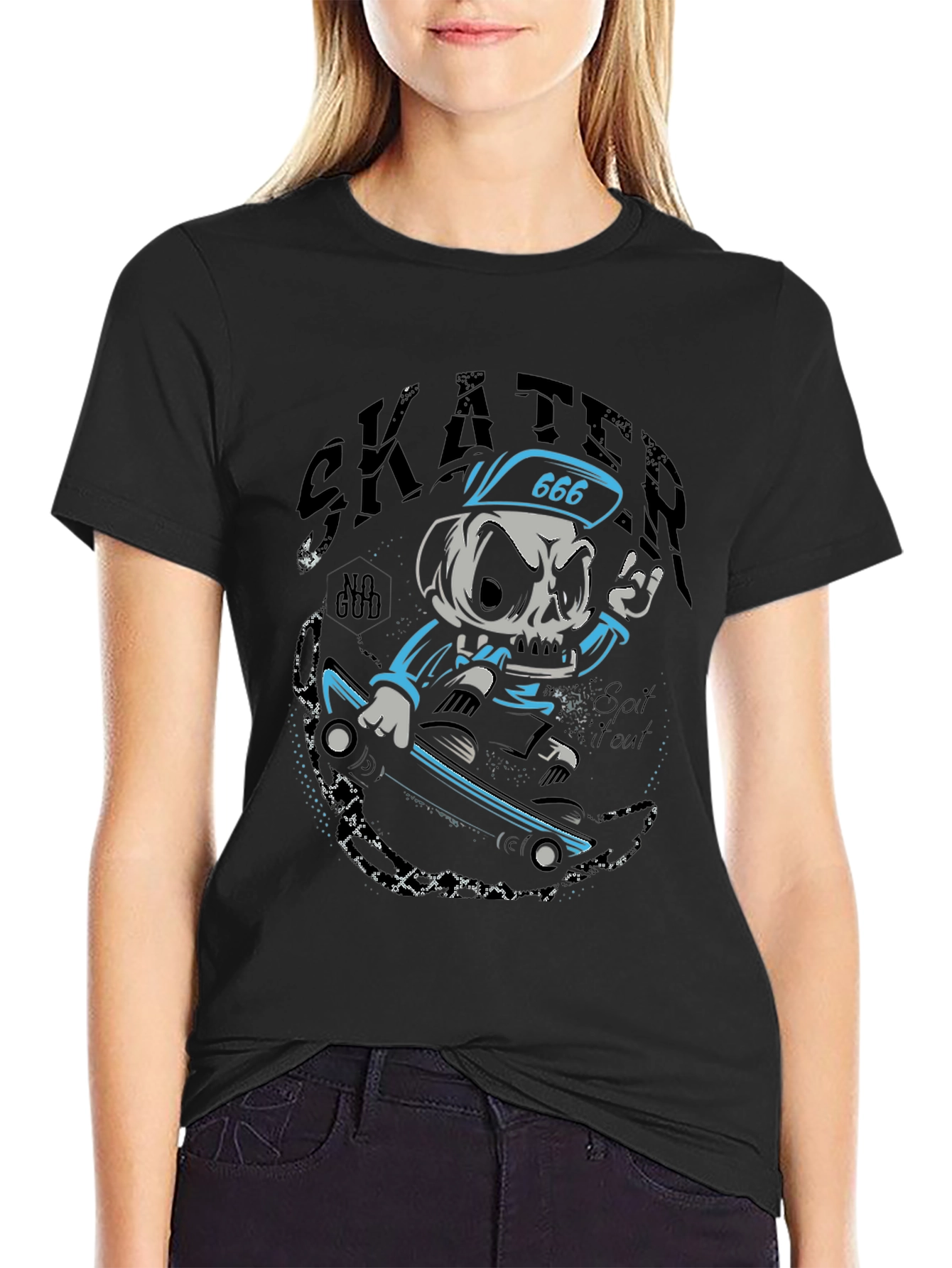 Skull Skater Graphic T-Shirt