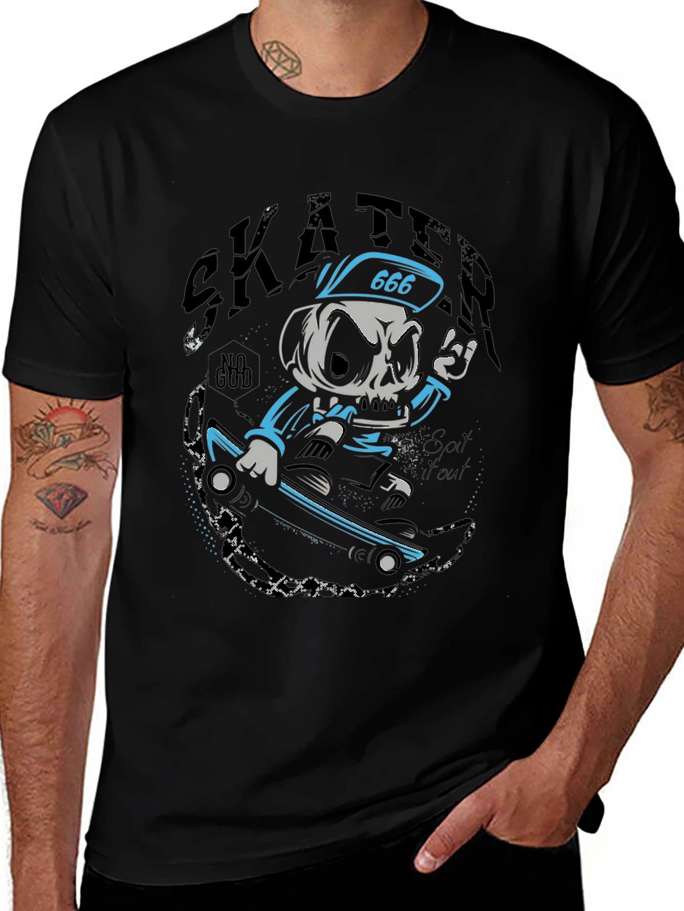Skull Skater Graphic T-Shirt