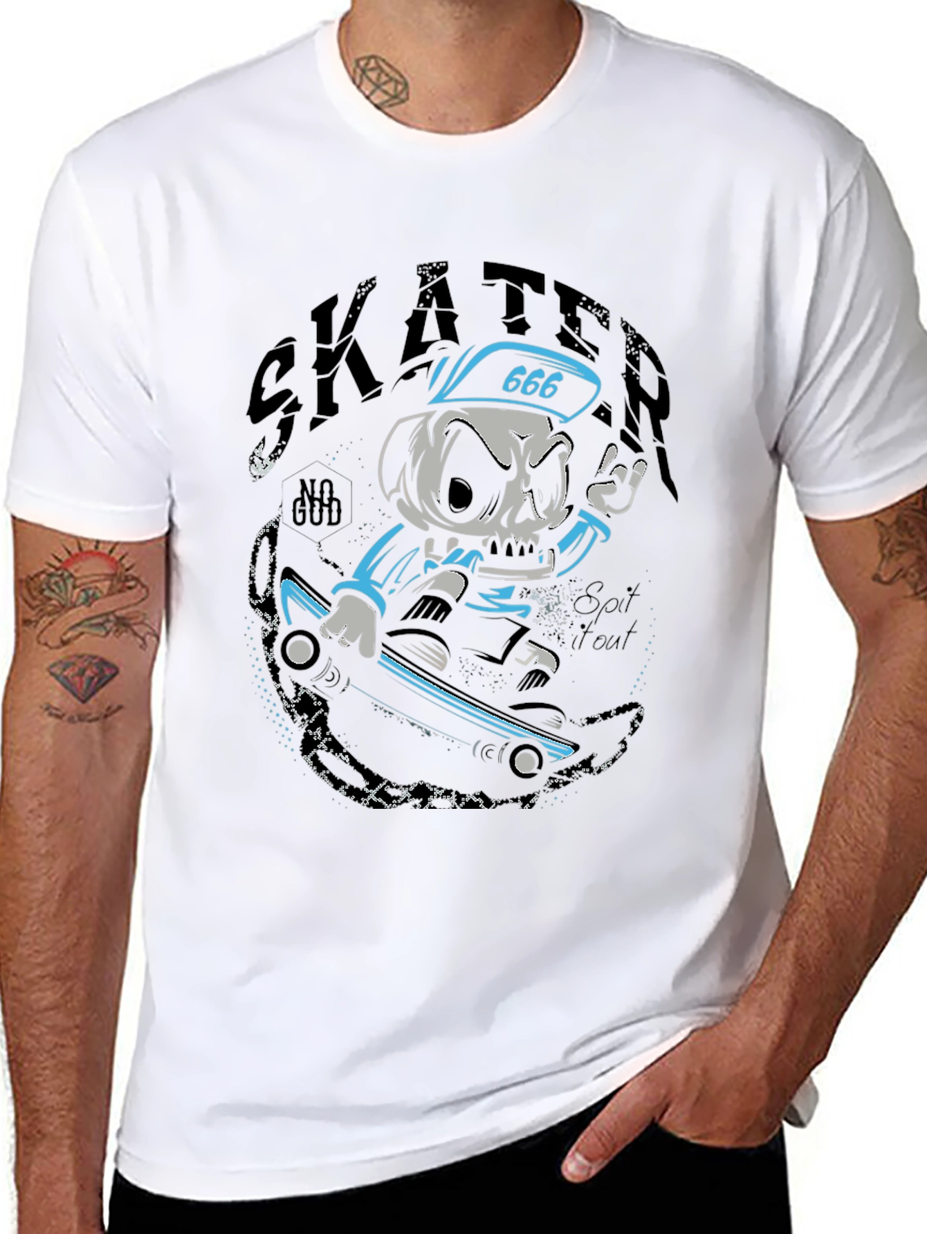 Skull Skater Graphic T-Shirt