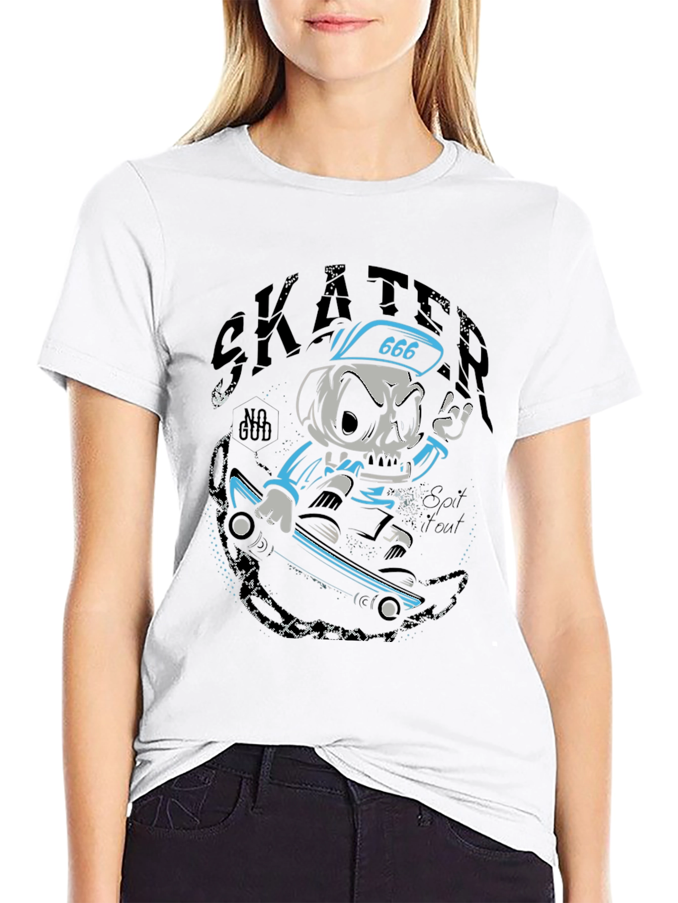 Skull Skater Graphic T-Shirt