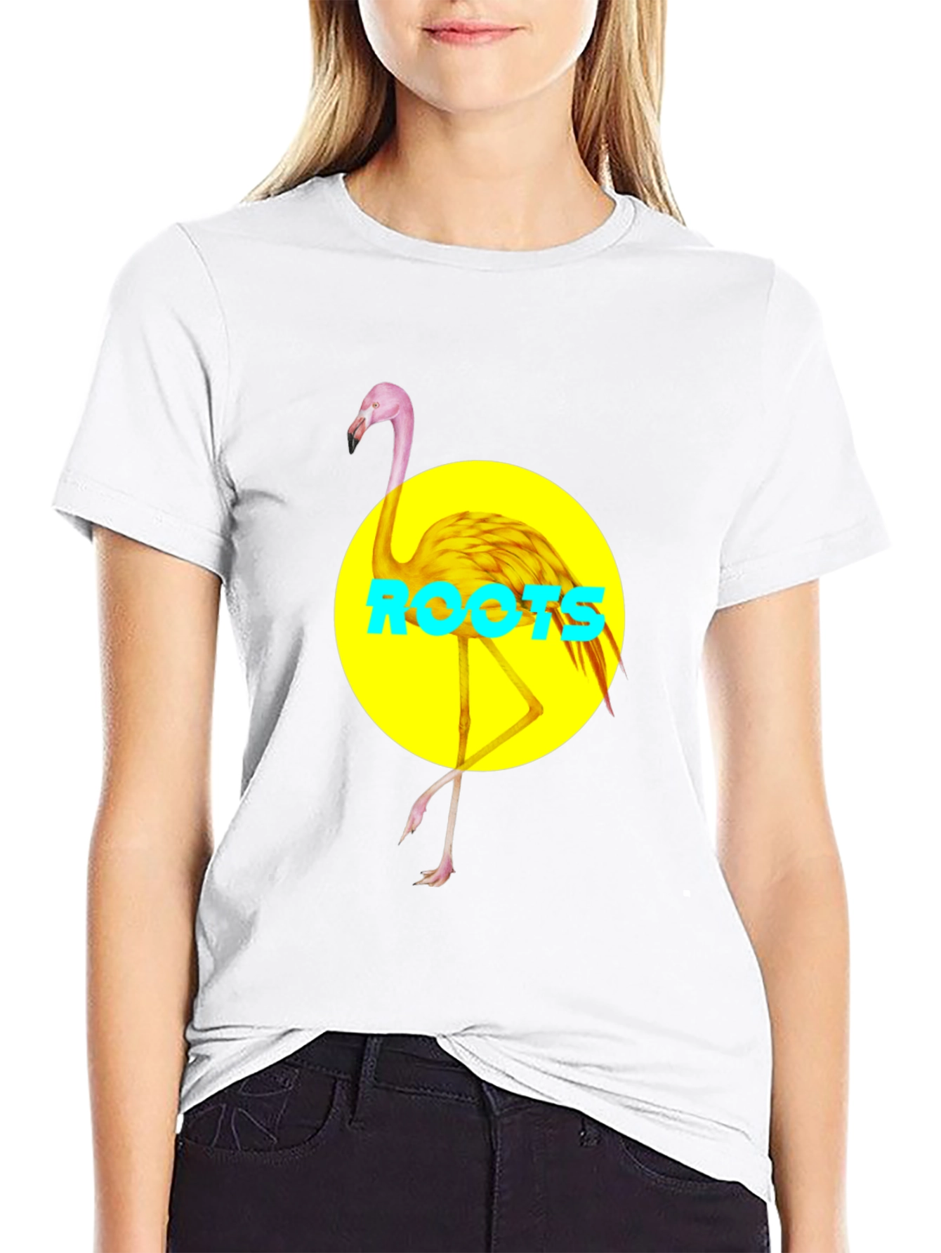 Flamingo Graphic Tee - Roots Design
