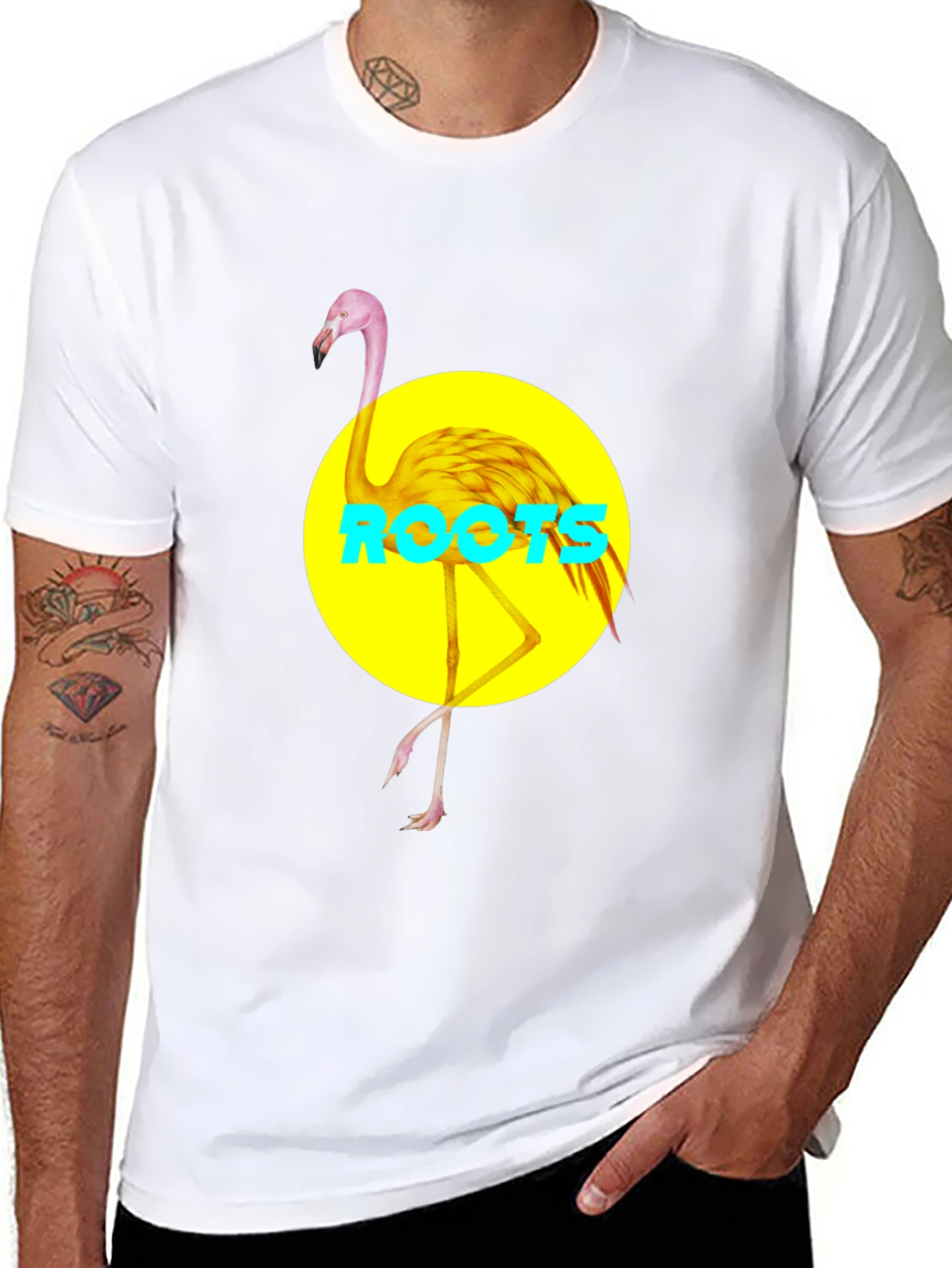 Flamingo Graphic Tee - Roots Design