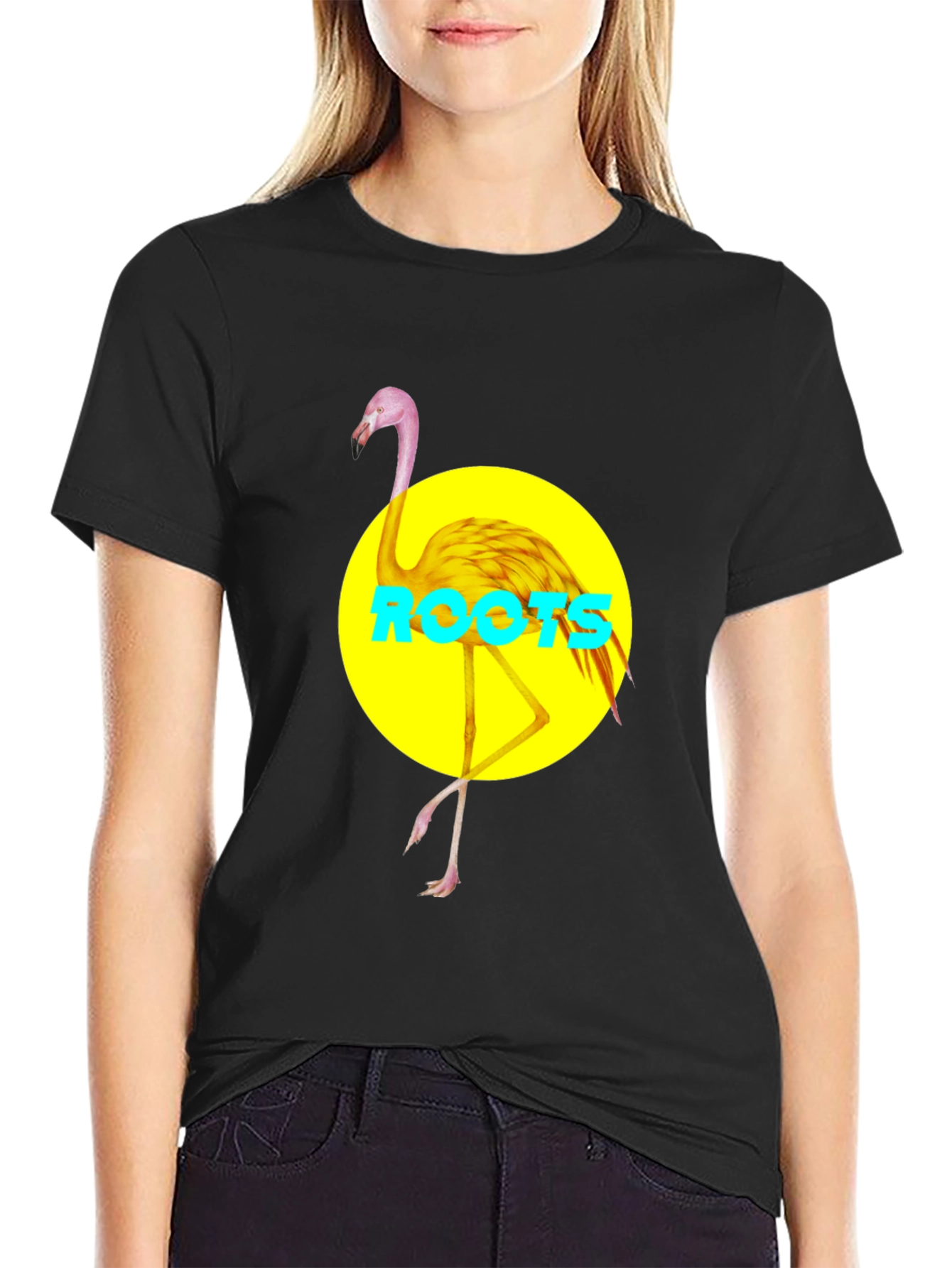 Flamingo Graphic Tee - Roots Design