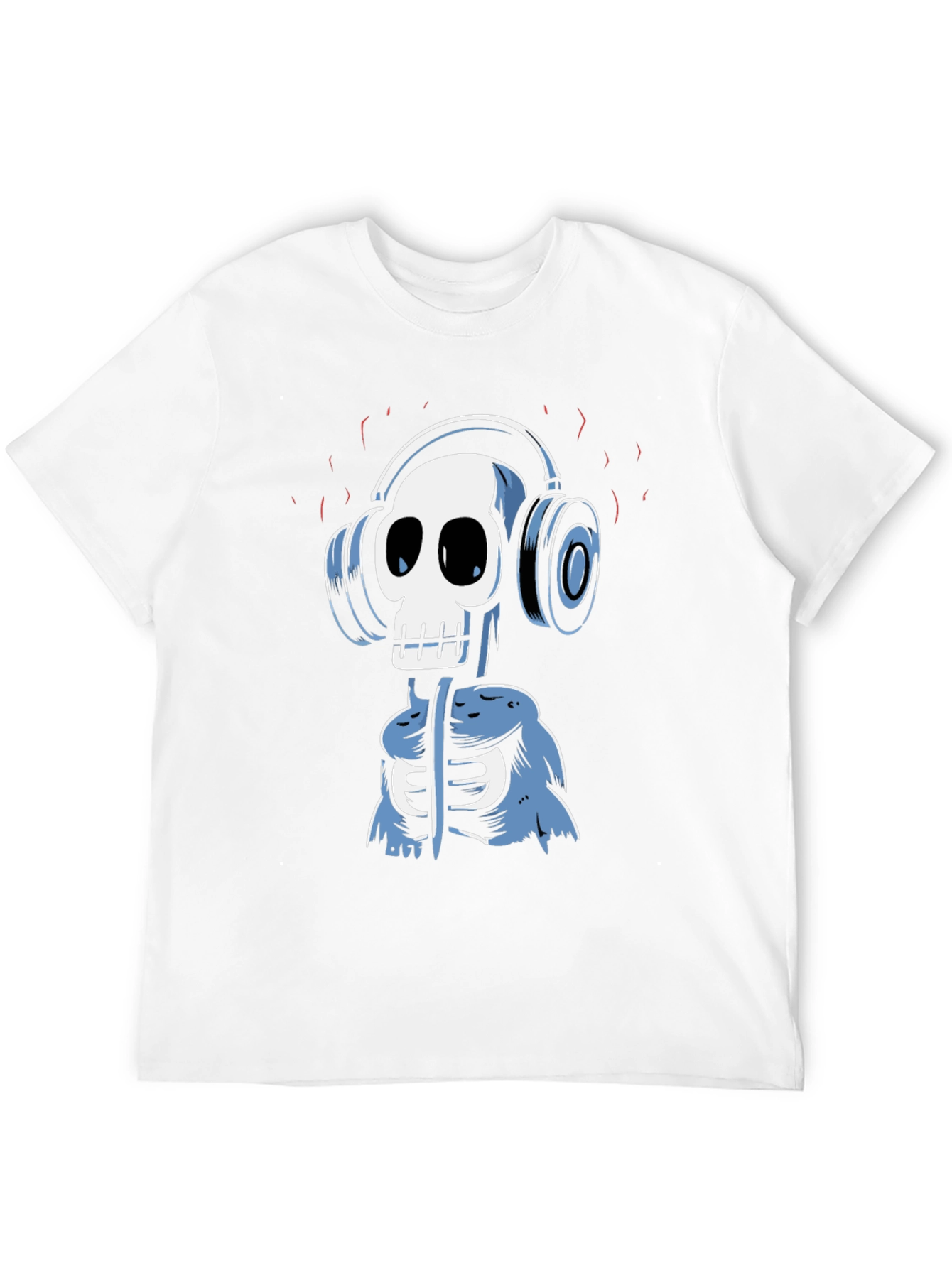 Skull DJ Graphic Tee - Black Cotton T-Shirt