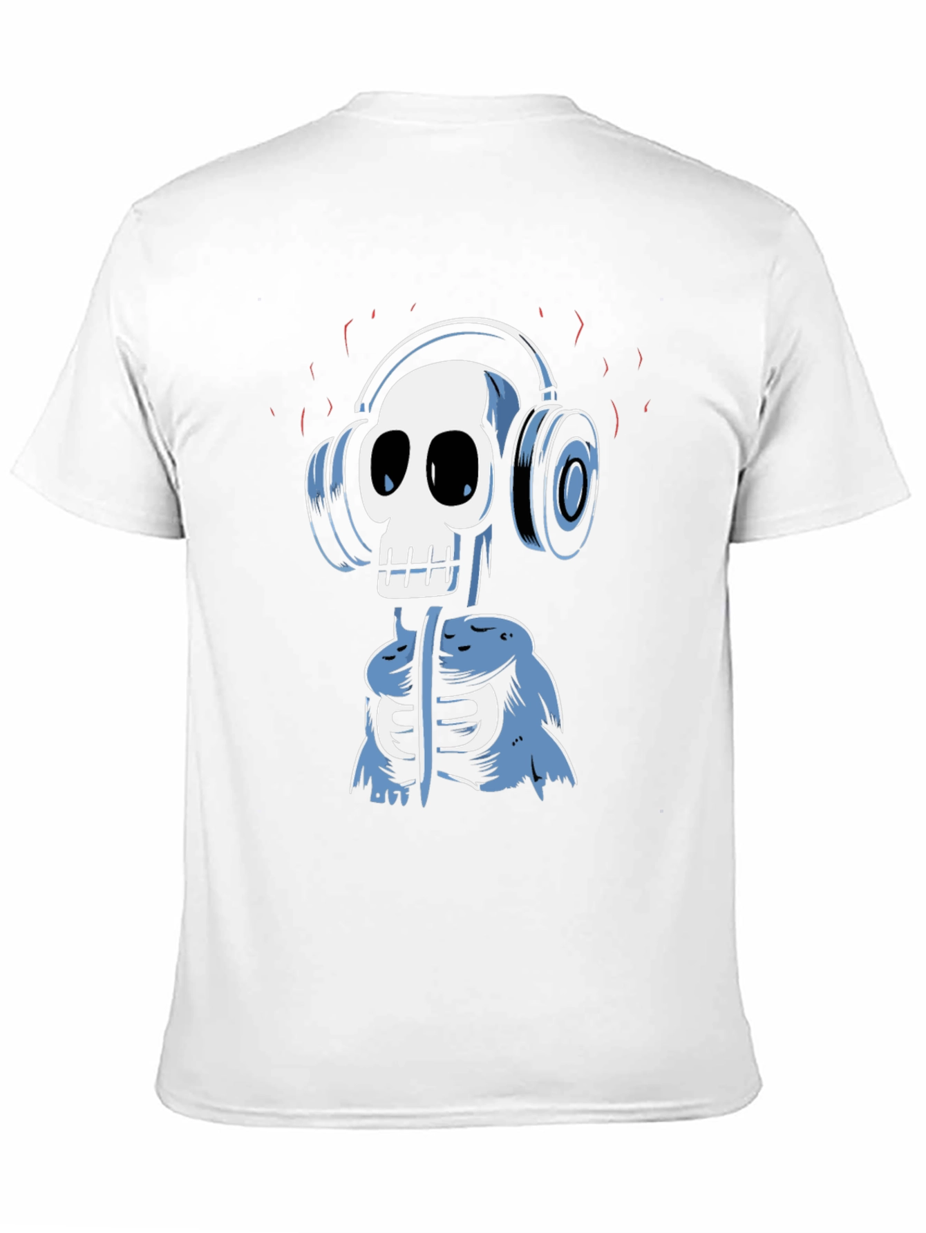 Skull DJ Graphic Tee - Black Cotton T-Shirt