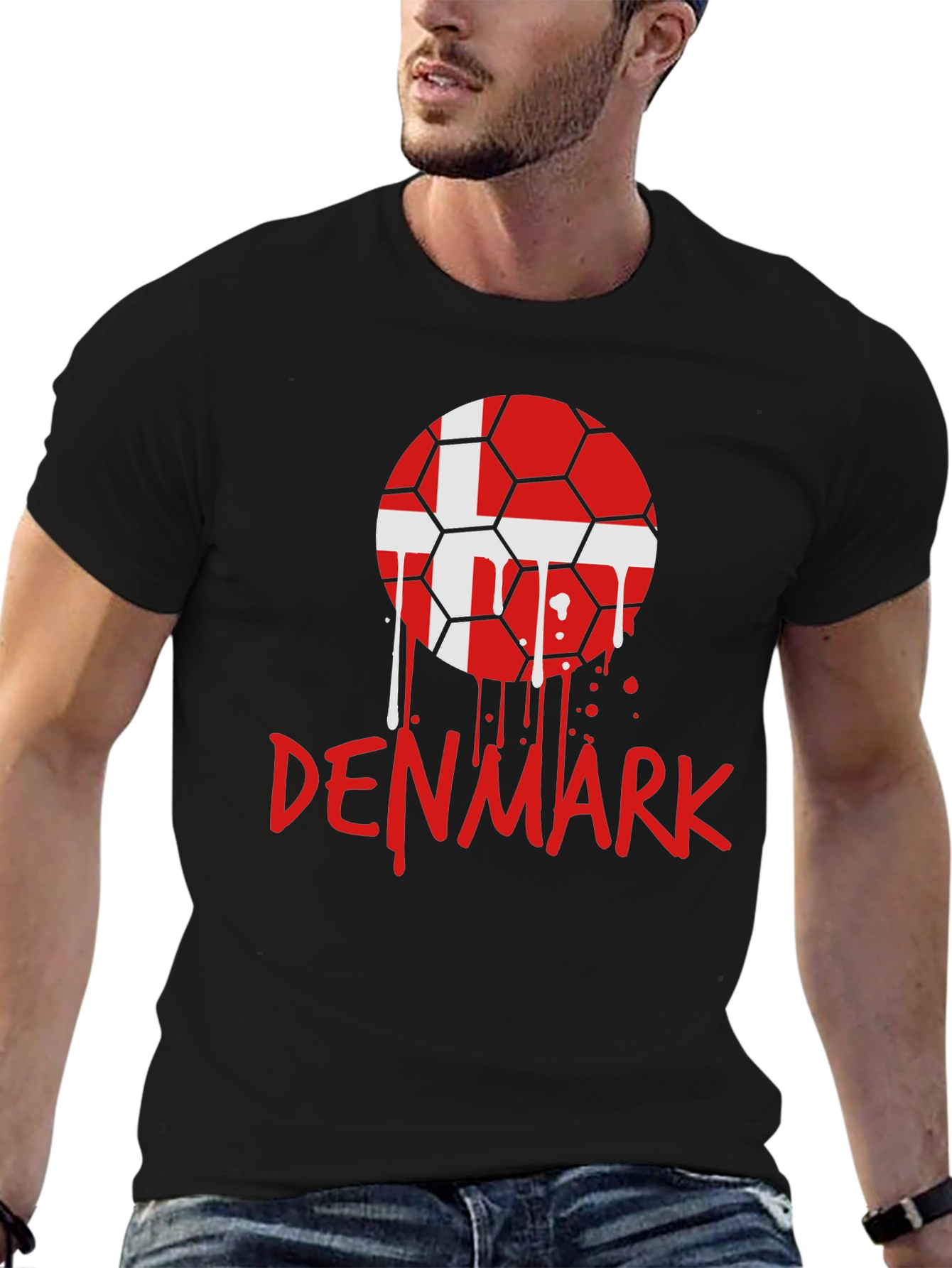 Denmark Soccer Ball T-Shirt
