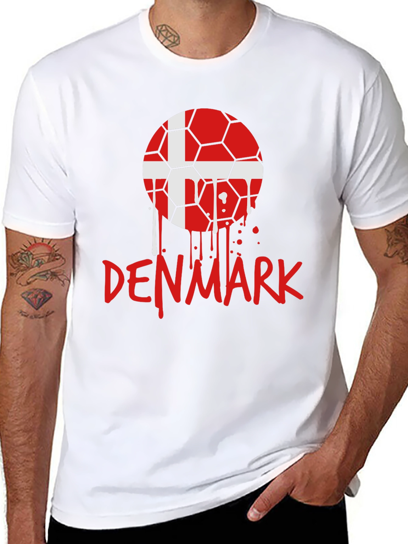 Denmark Soccer Ball T-Shirt