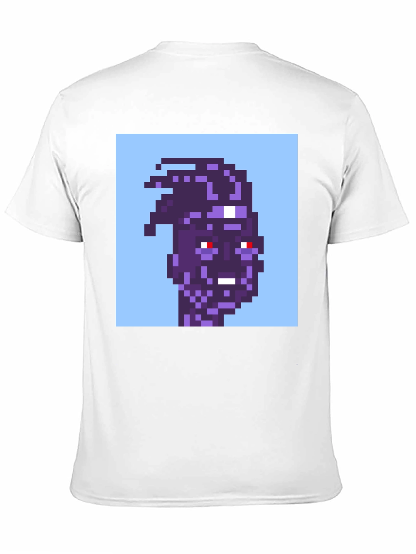 Pixel Art Purple Alien Graphic T-Shirt