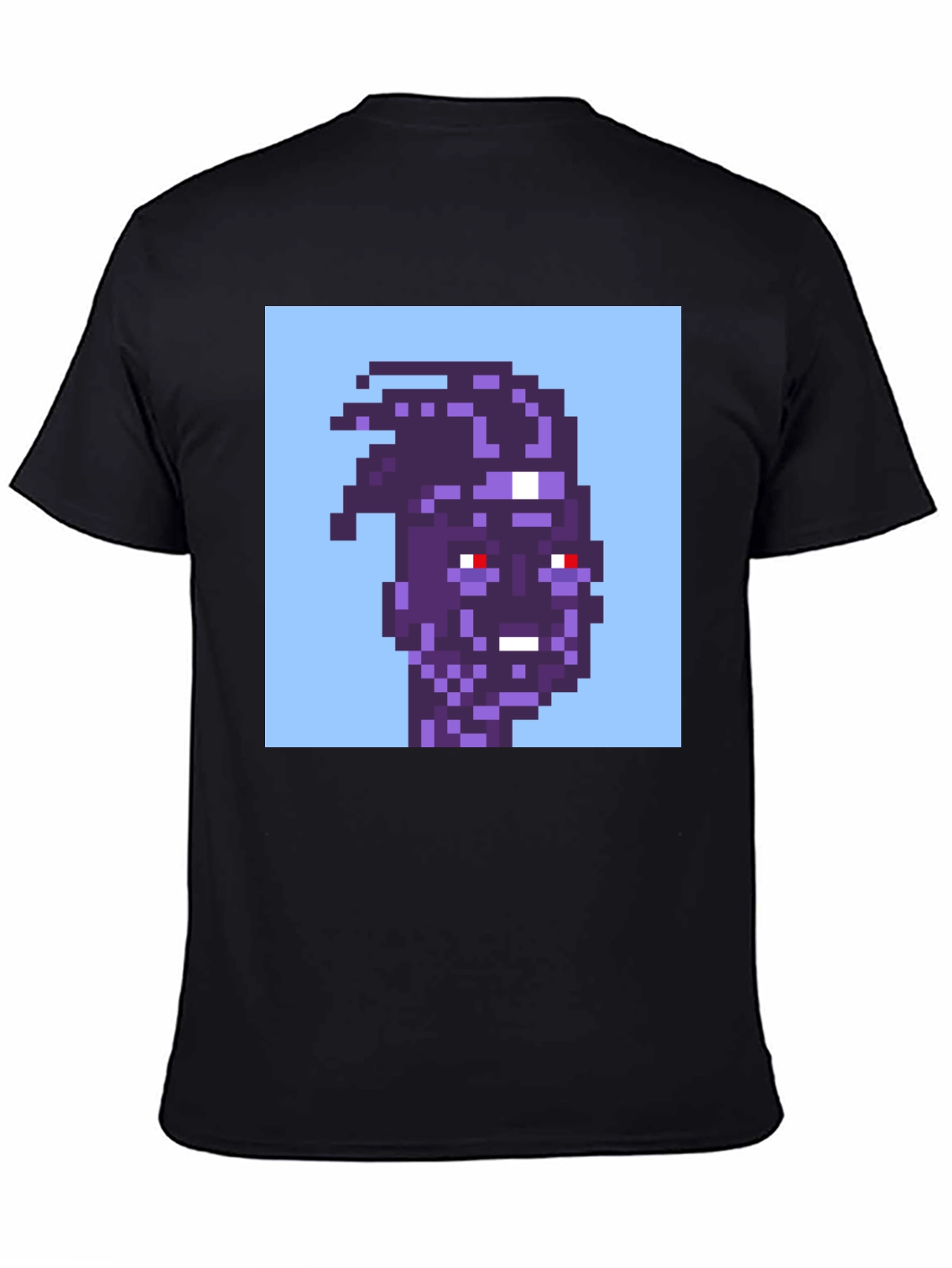 Pixel Art Purple Alien Graphic T-Shirt