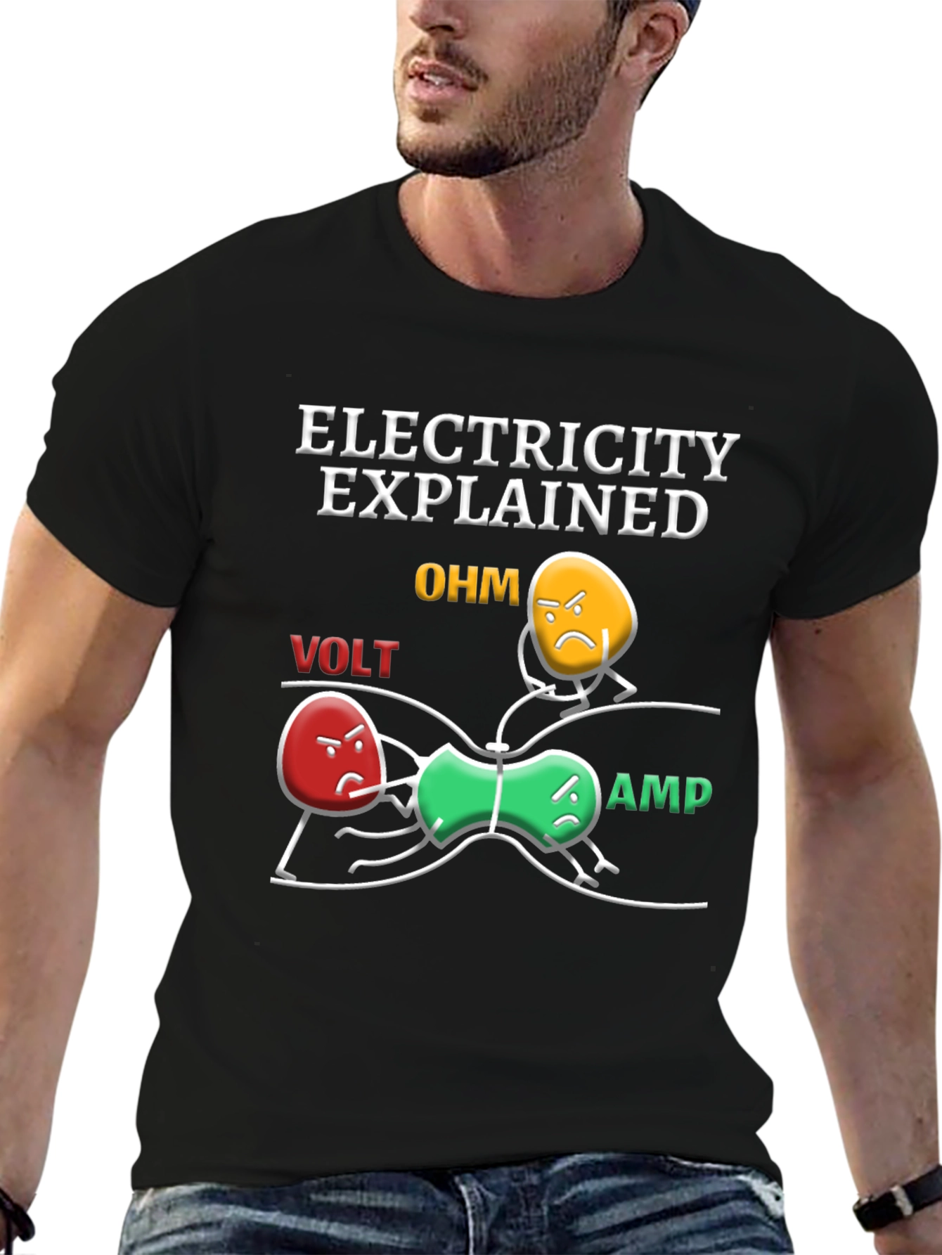 Electricity Explained T-Shirt Ohm Volt Amp