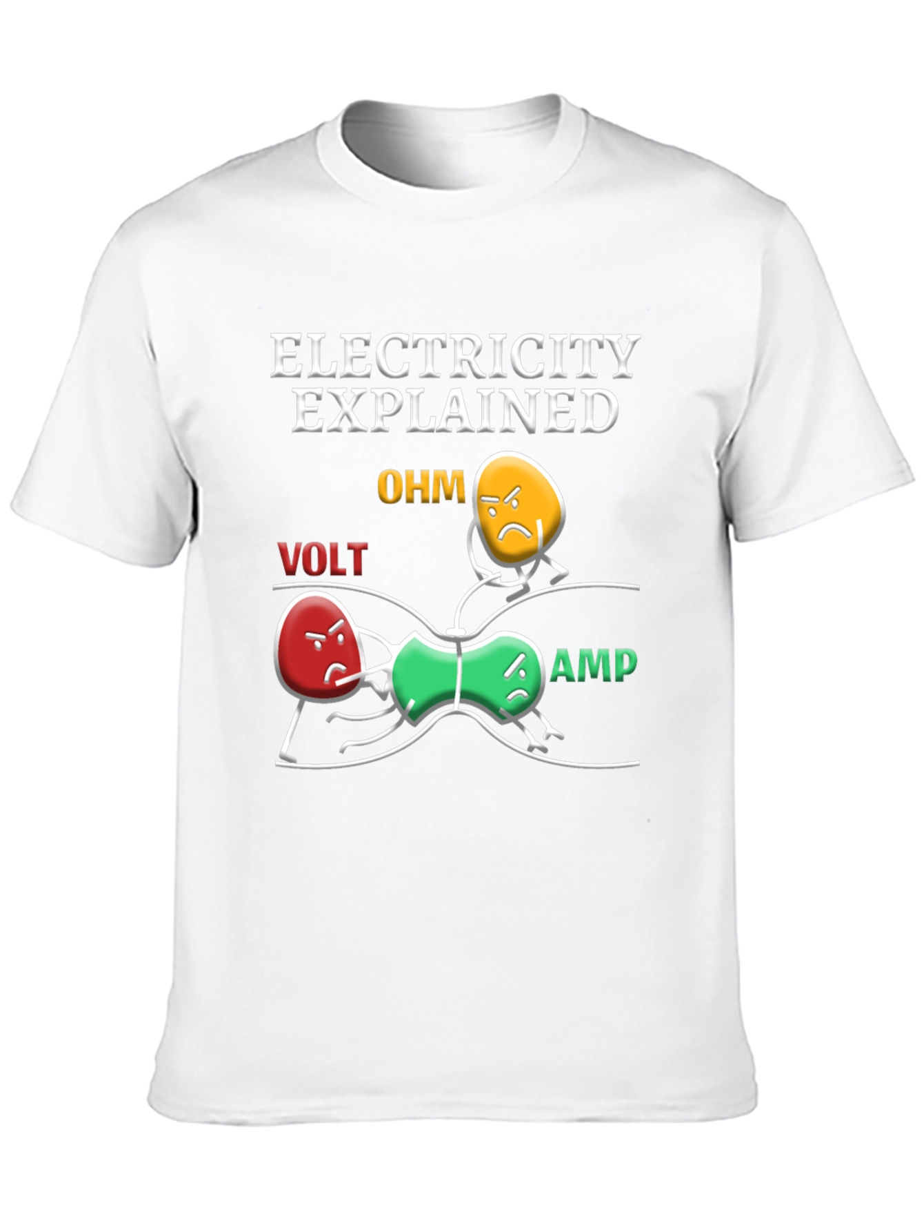 Electricity Explained T-Shirt Ohm Volt Amp
