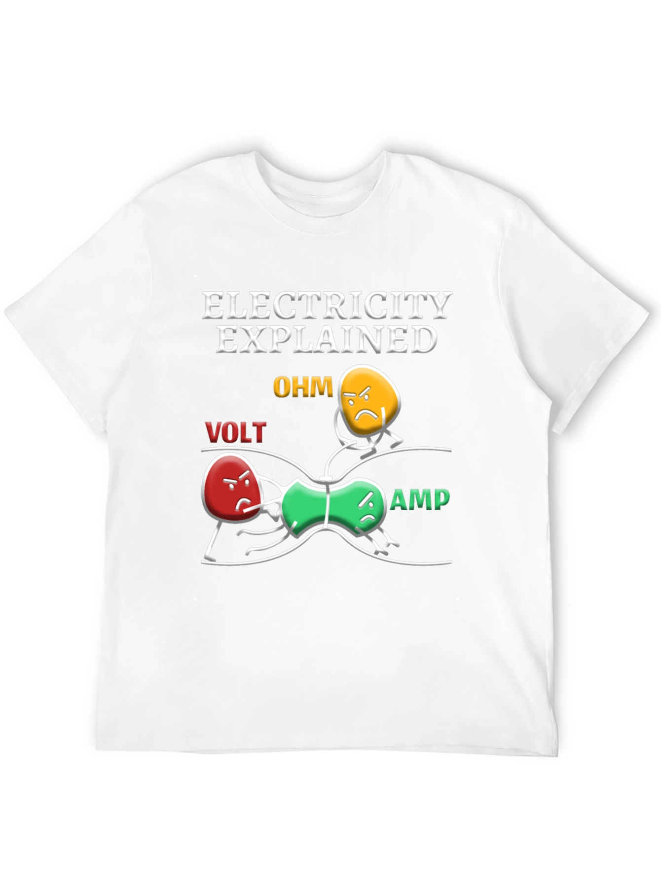 Electricity Explained T-Shirt Ohm Volt Amp