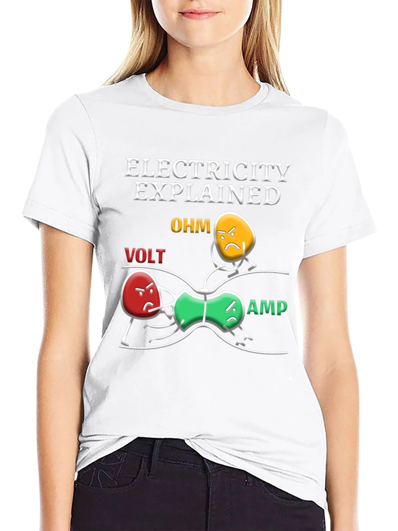 Electricity Explained T-Shirt Ohm Volt Amp