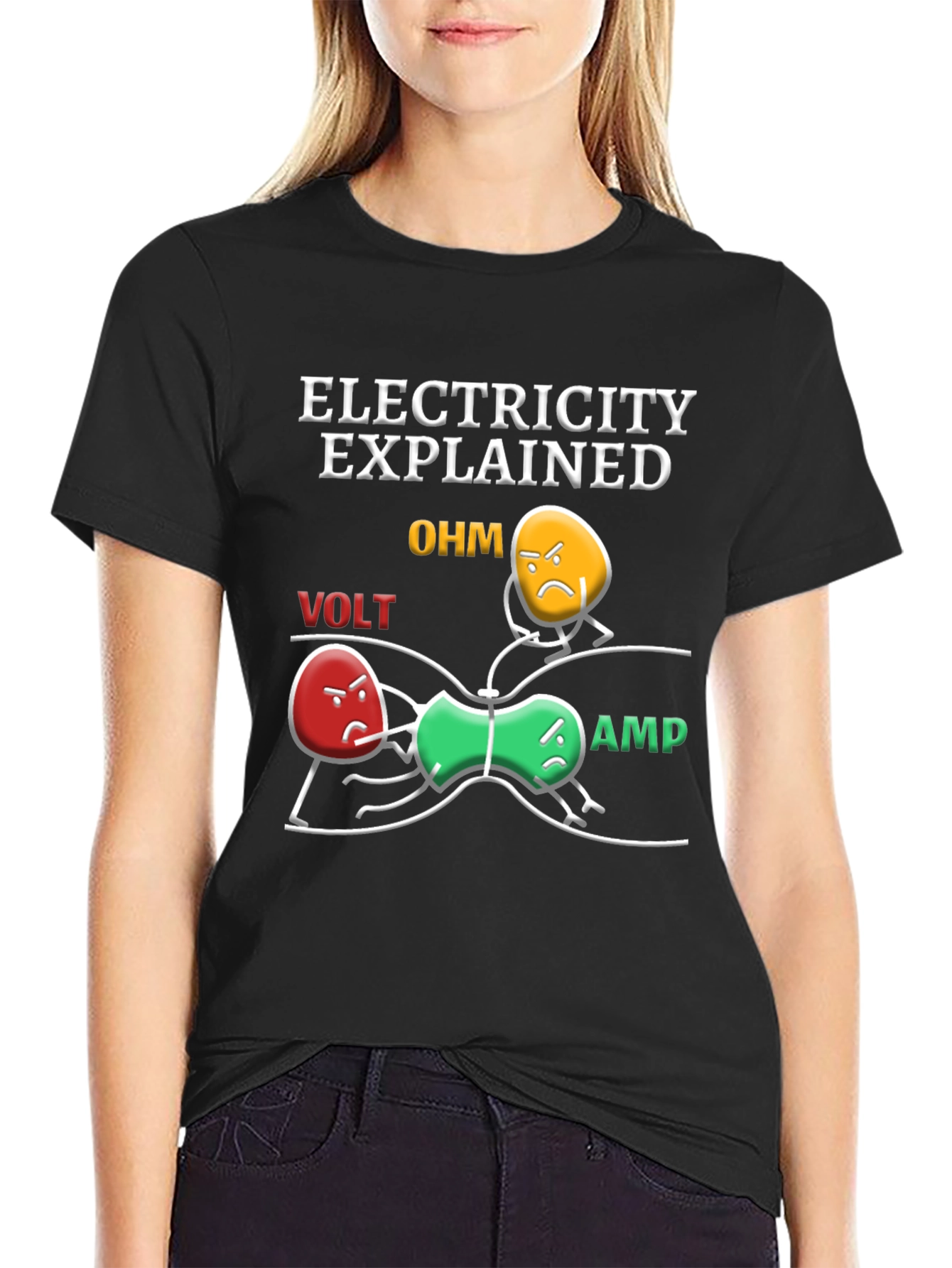 Electricity Explained T-Shirt Ohm Volt Amp