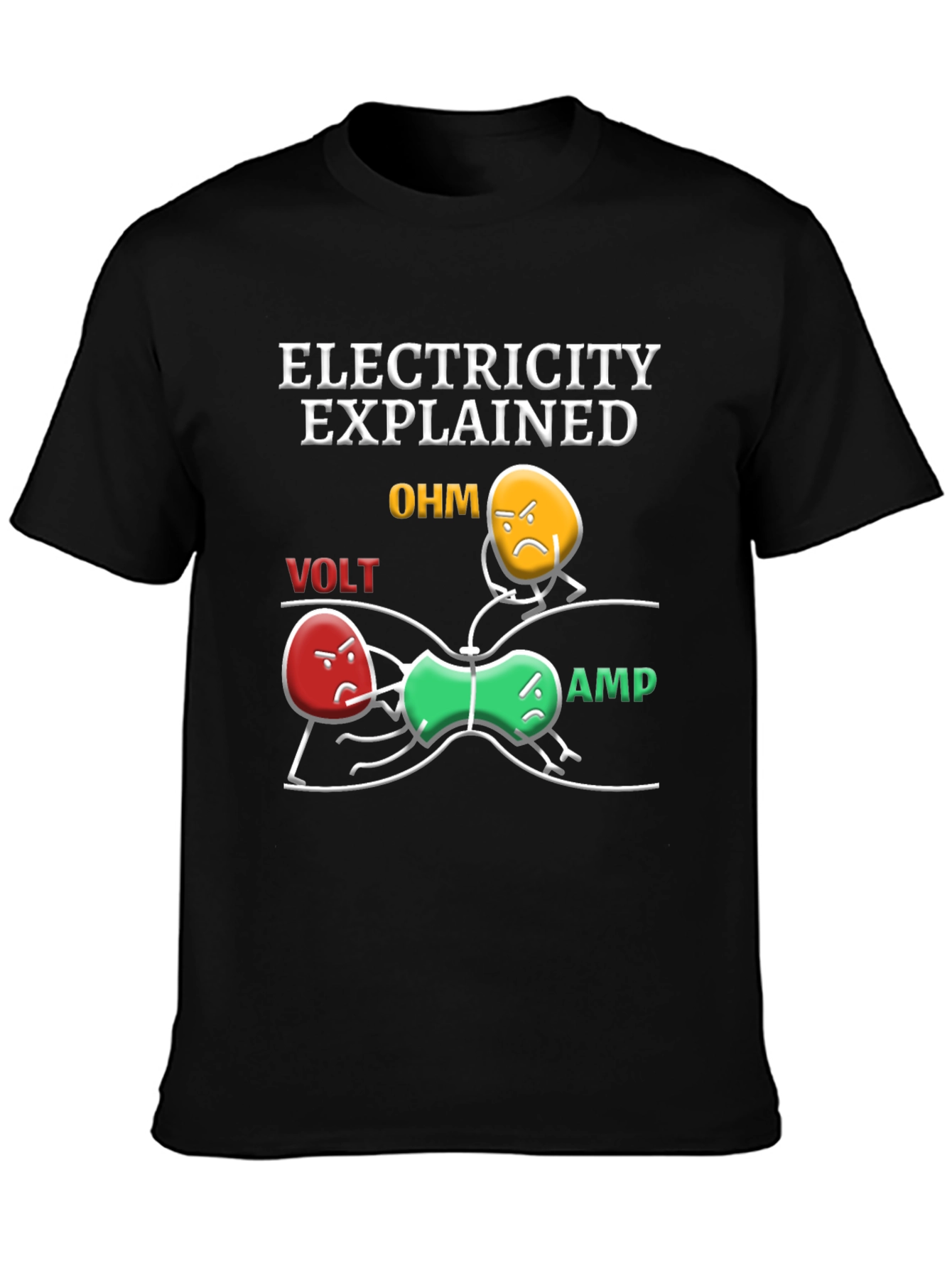 Electricity Explained T-Shirt Ohm Volt Amp