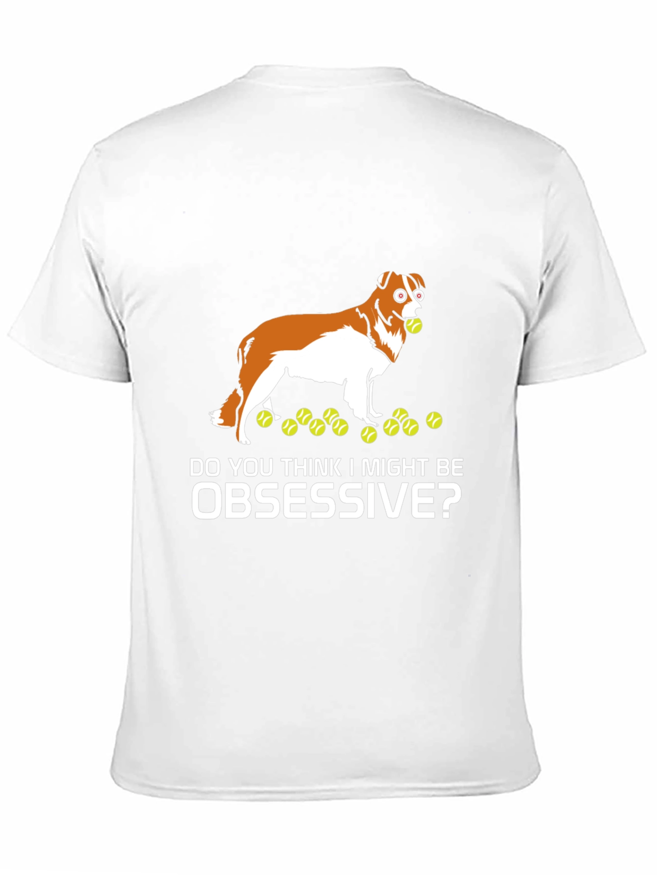 Obsessive Dog Tennis Ball Graphic T-Shirt