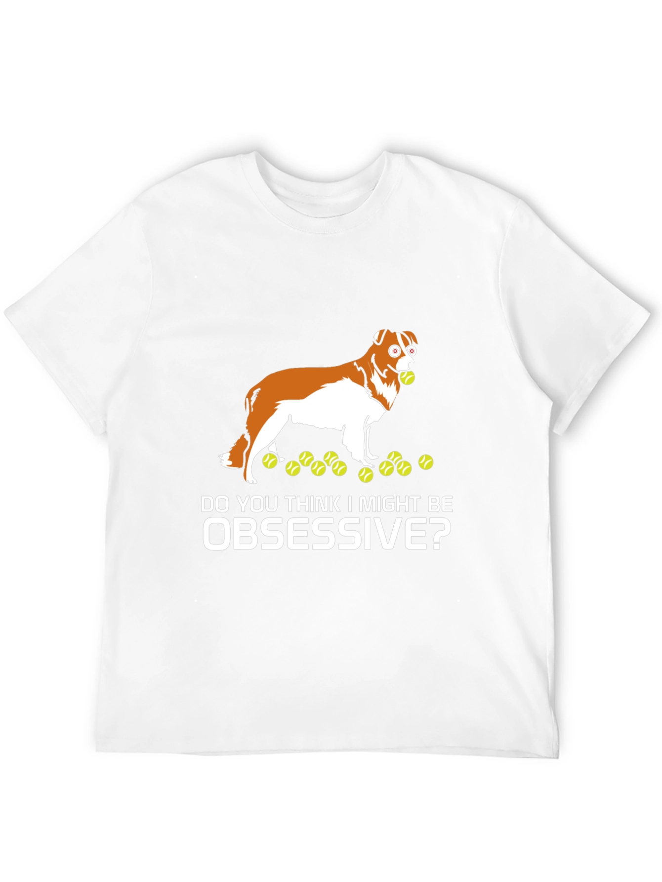 Obsessive Dog Tennis Ball Graphic T-Shirt