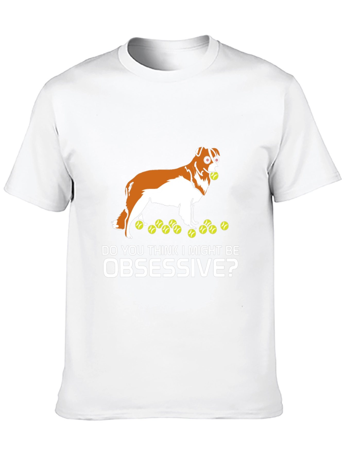 Obsessive Dog Tennis Ball Graphic T-Shirt