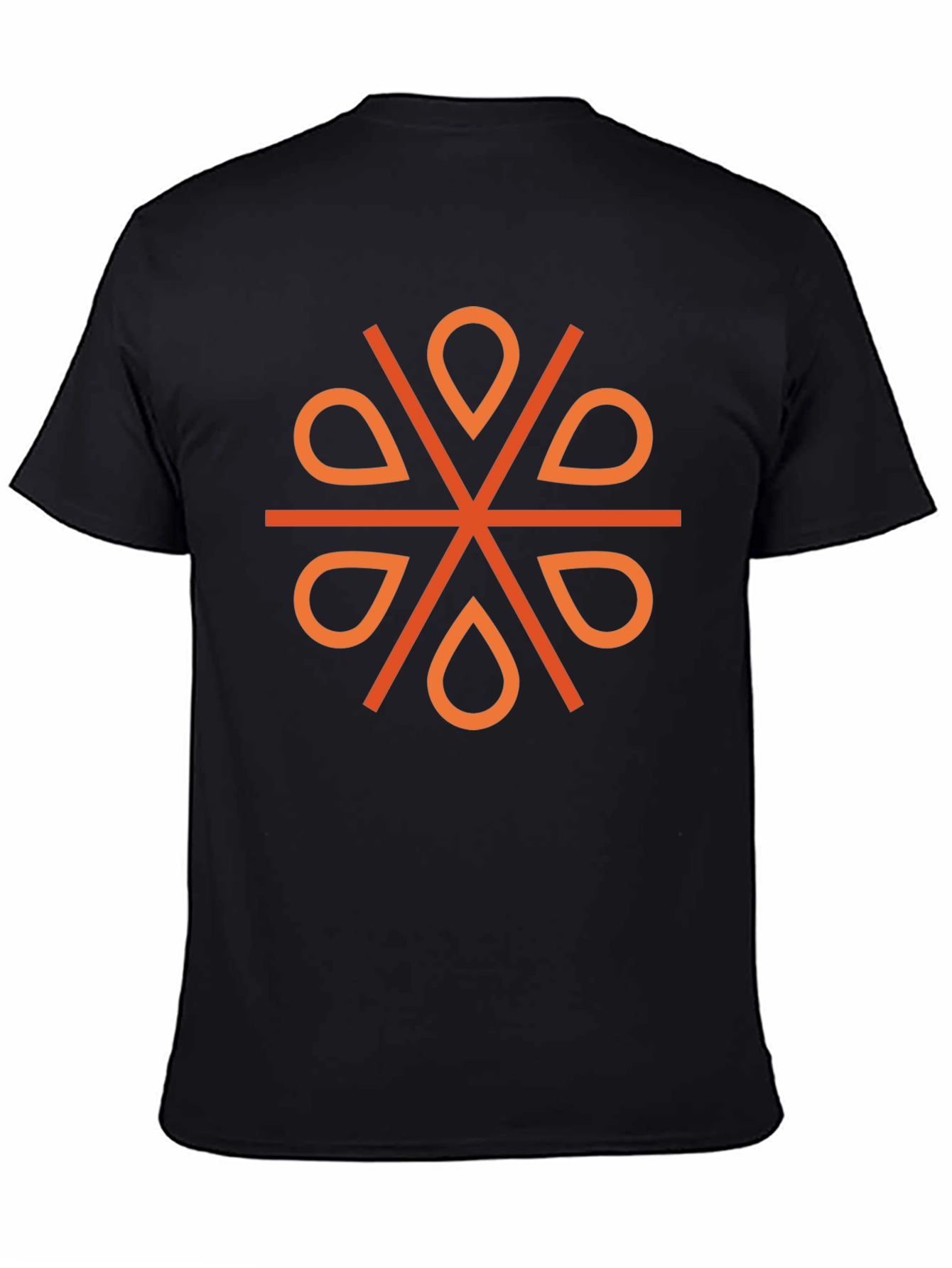Geometric Orange Floral Tee