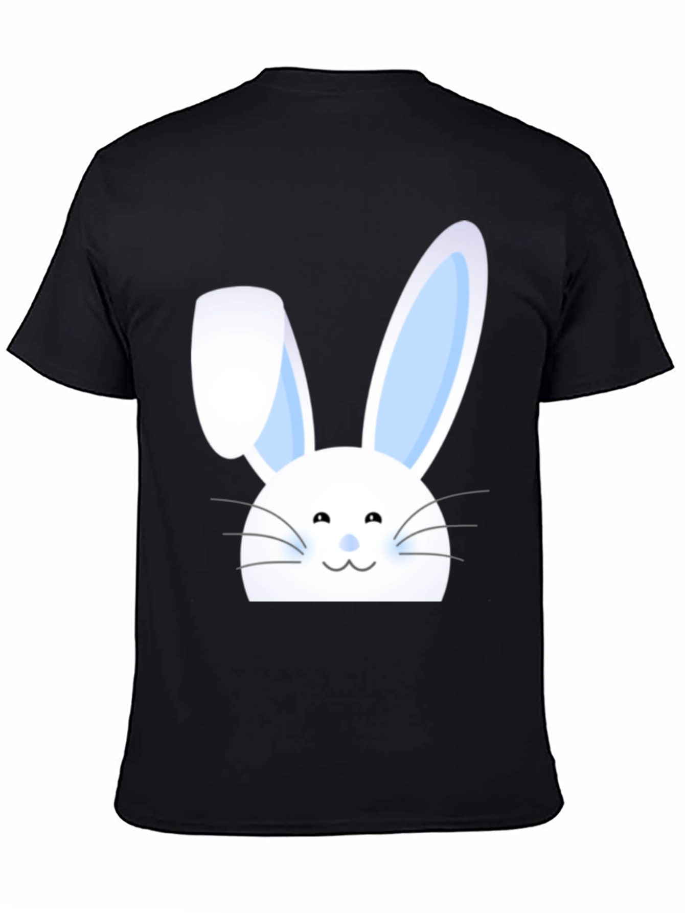 Funny Easter Bunny T-Shirt - Mens Black Cotton Tee