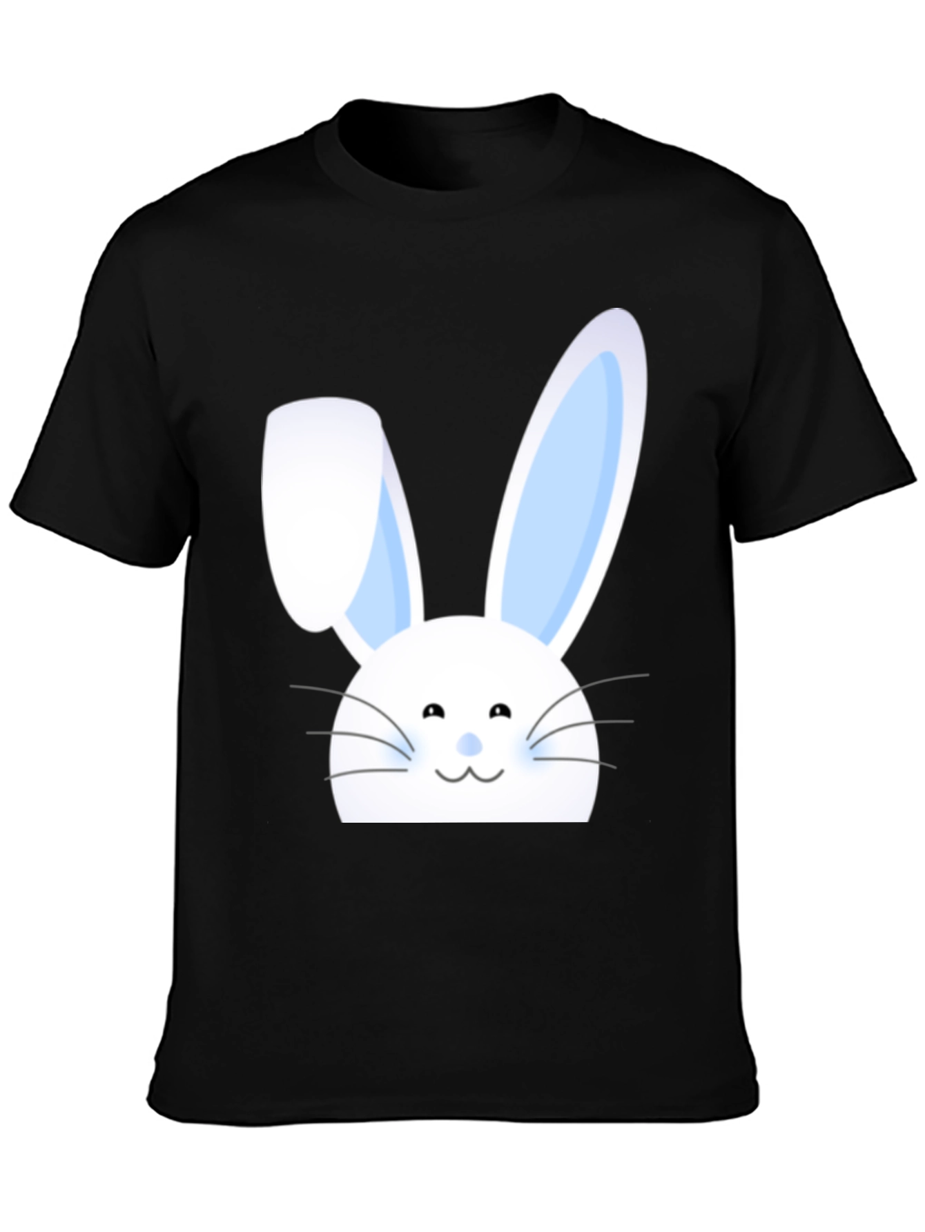 Funny Easter Bunny T-Shirt - Mens Black Cotton Tee