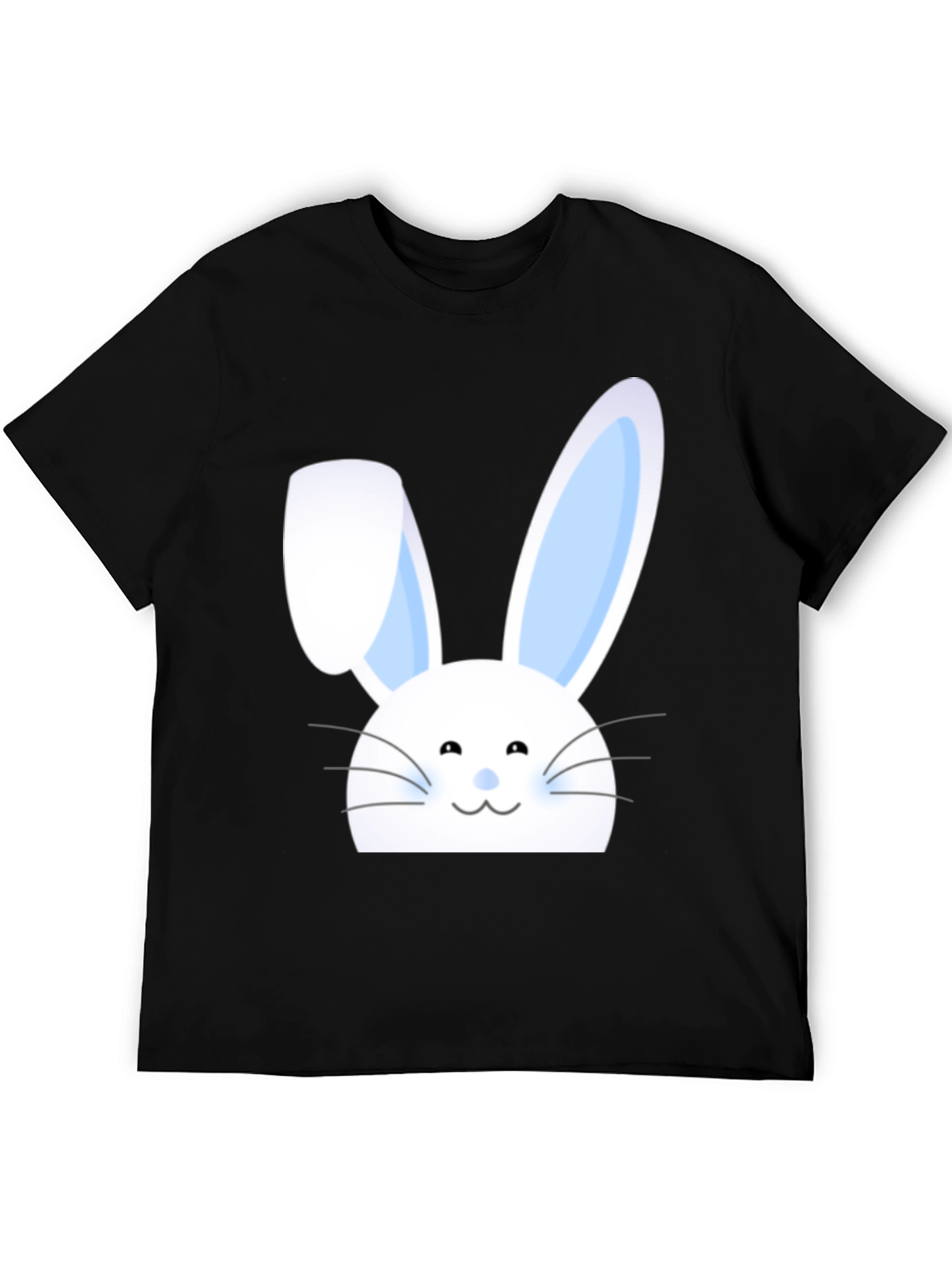 Funny Easter Bunny T-Shirt - Mens Black Cotton Tee