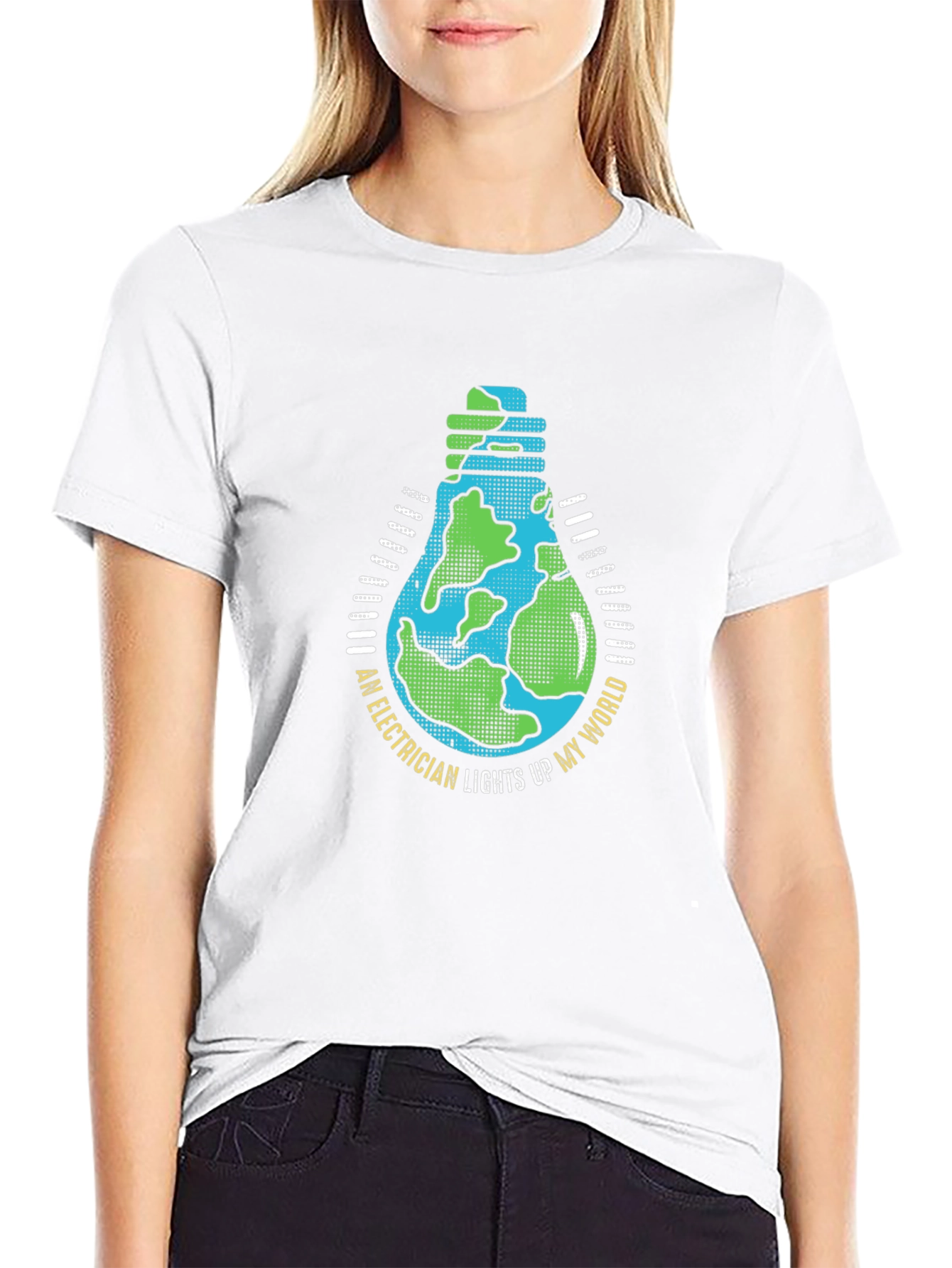 Electrician Lights Up My World T-Shirt