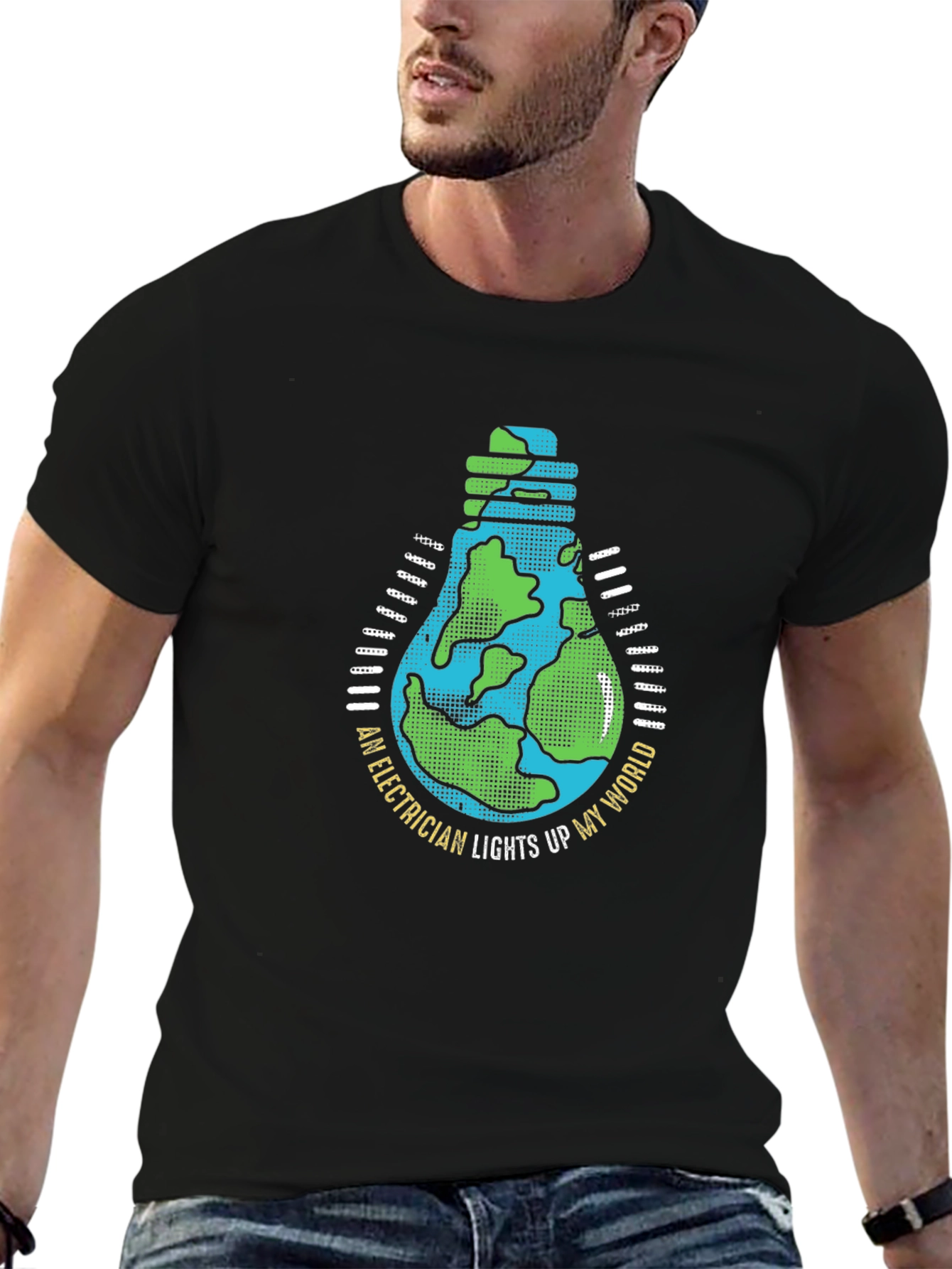 Electrician Lights Up My World T-Shirt