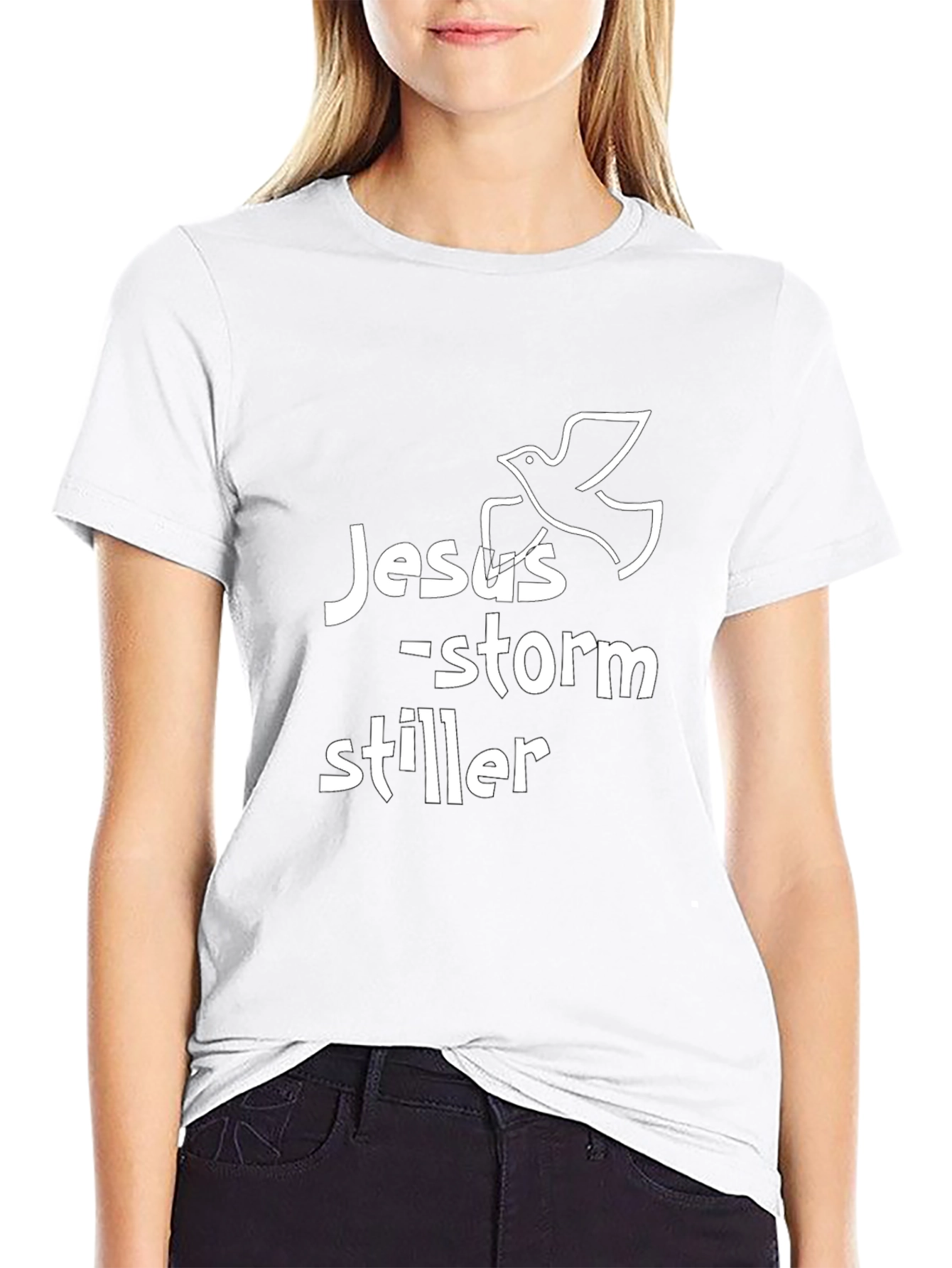 Jesus Storm Stiller Graphic Black T-Shirt