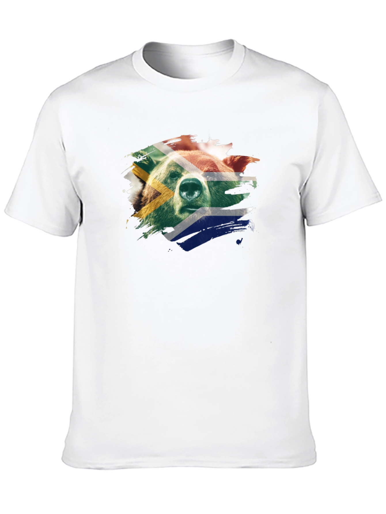 South African Bear Graphic Tee - Black