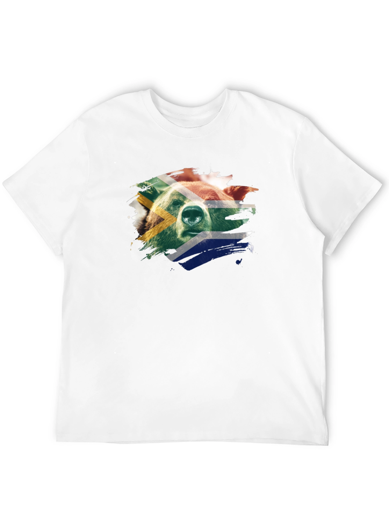 South African Bear Graphic Tee - Black