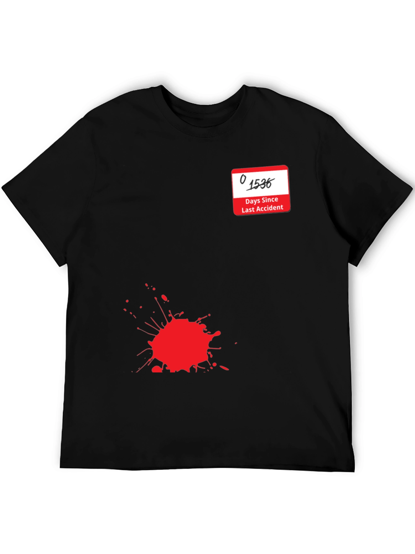 Accident Free Days Graphic Tee - Black