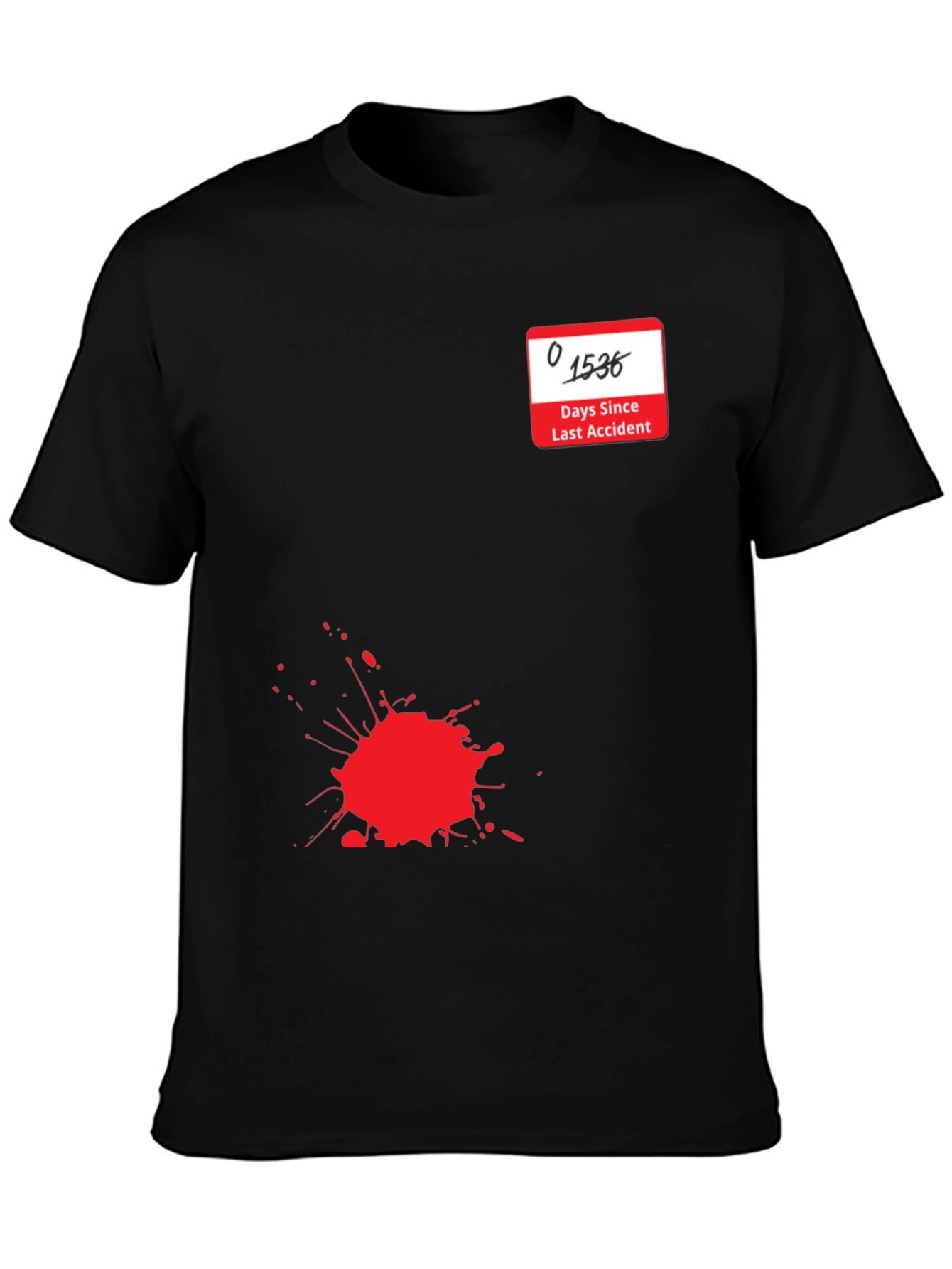 Accident Free Days Graphic Tee - Black