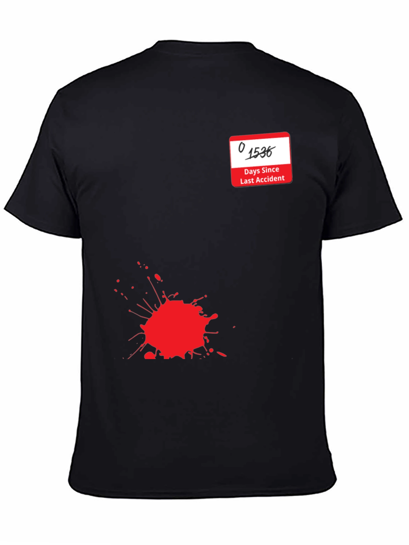Accident Free Days Graphic Tee - Black