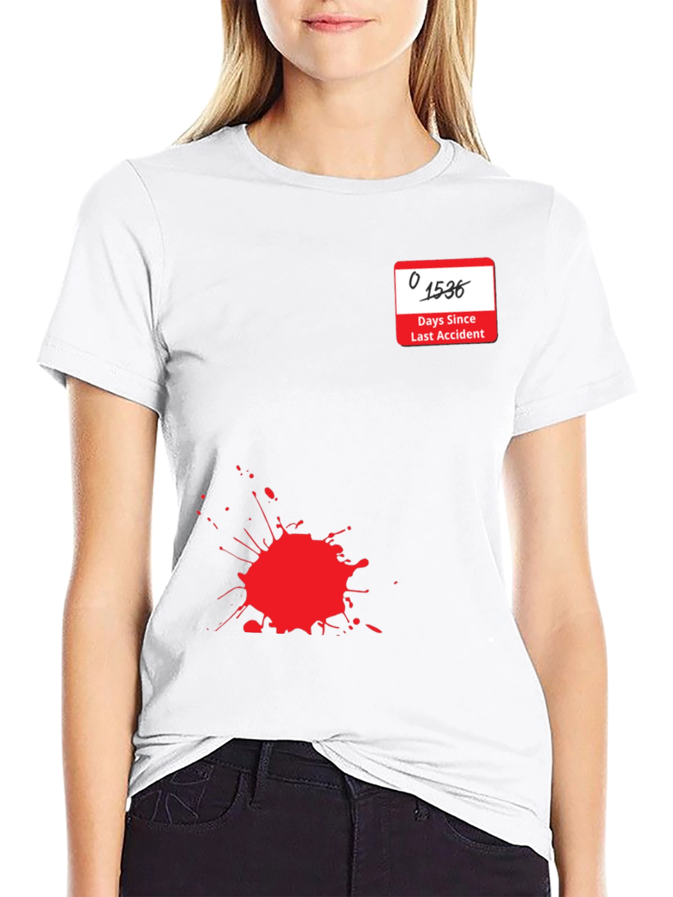 Accident Free Days Graphic Tee - Black