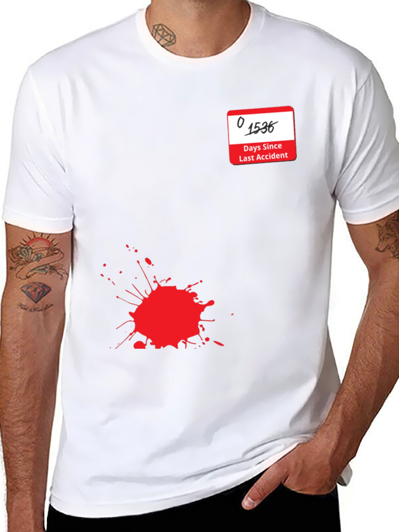 Accident Free Days Graphic Tee - Black