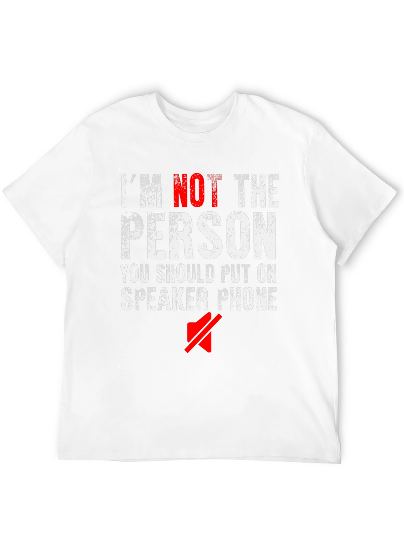 Im Not The Person Speaker Phone Funny Black T-Shirt