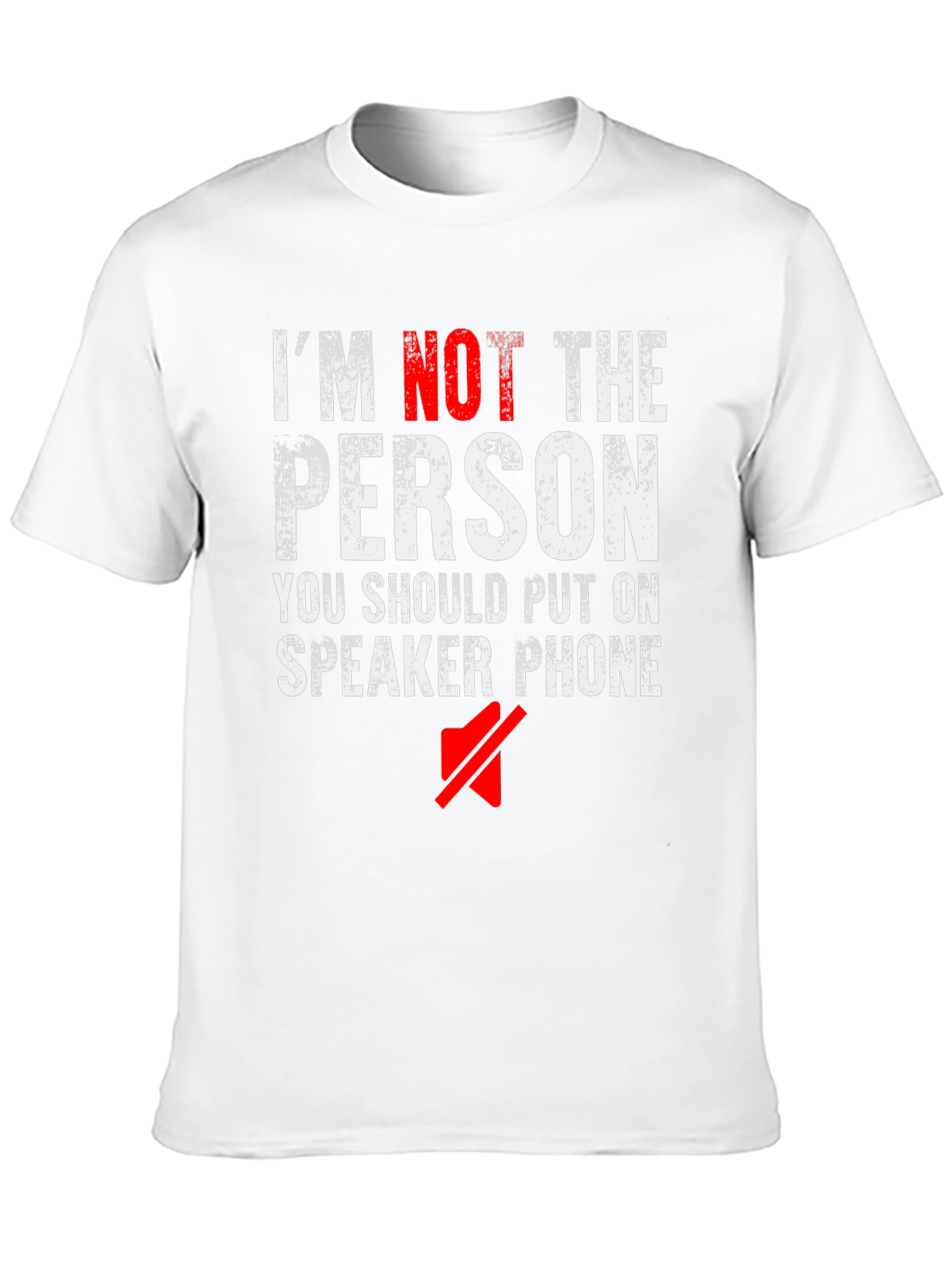 Im Not The Person Speaker Phone Funny Black T-Shirt