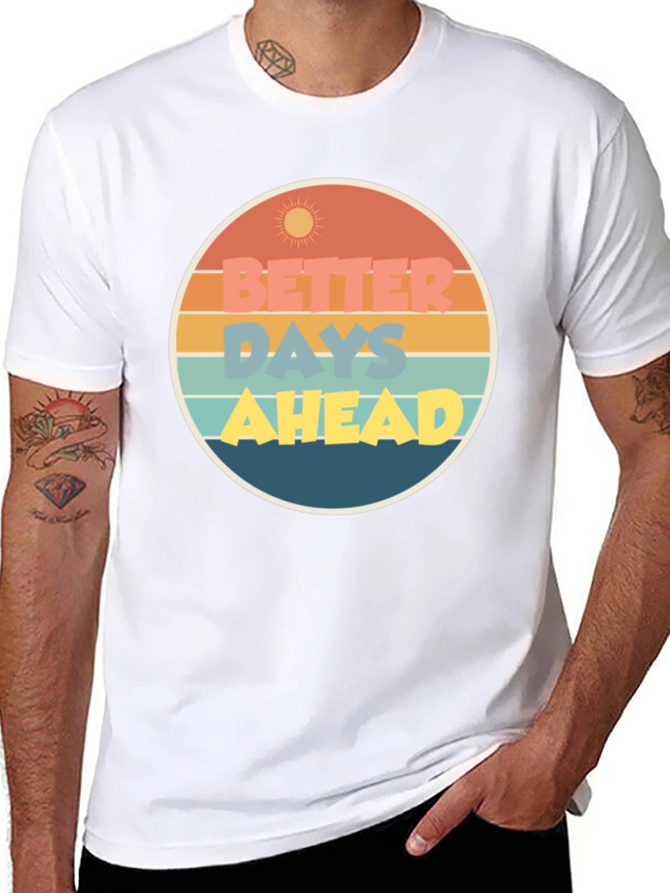 Better Days Ahead Graphic Tee - Retro Style
