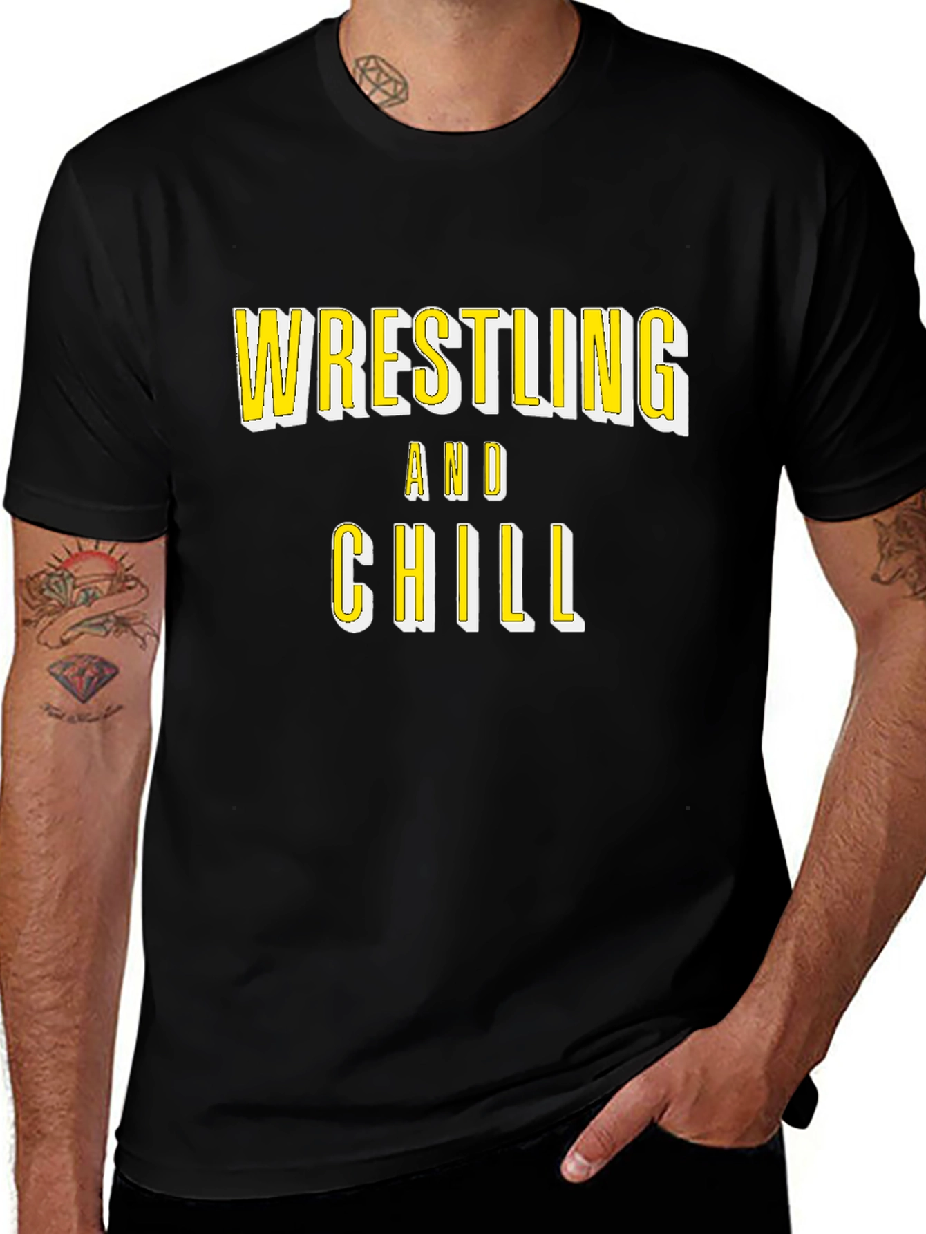 Wrestling and Chill Graphic T-Shirt