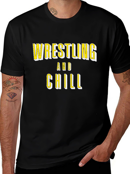Wrestling and Chill Graphic T-Shirt