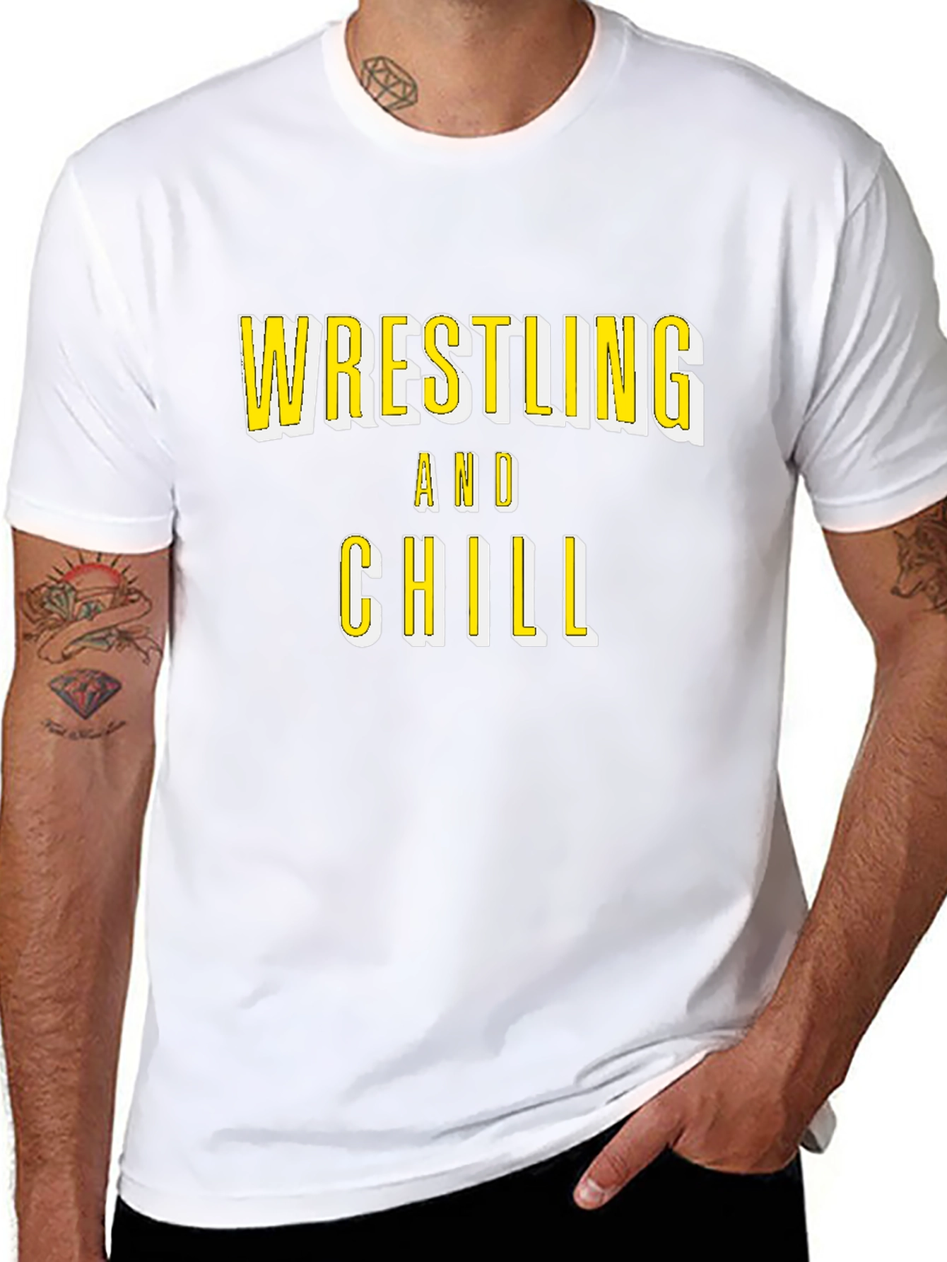 Wrestling and Chill Graphic T-Shirt