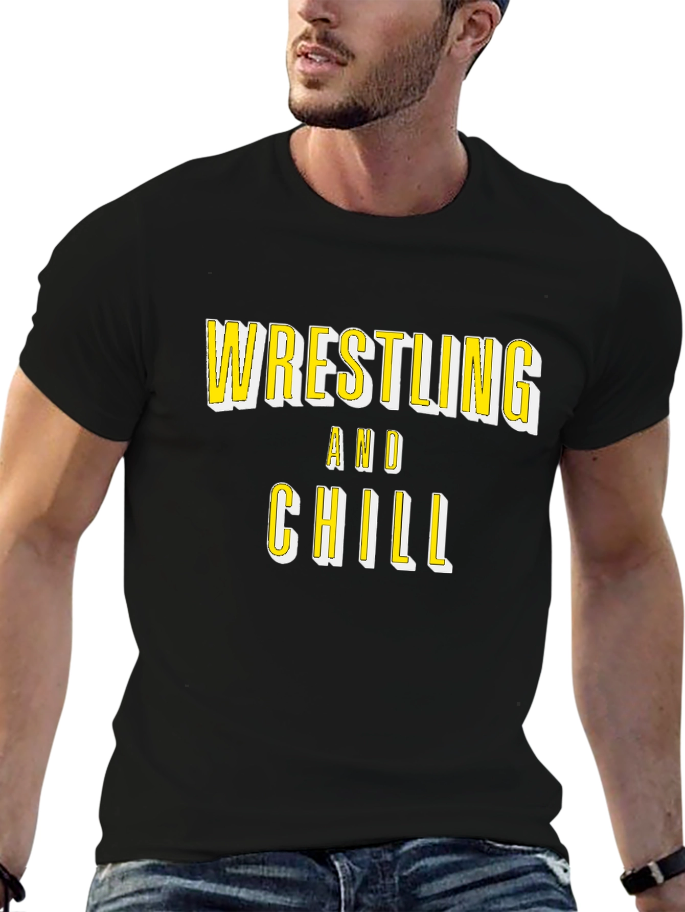 Wrestling and Chill Graphic T-Shirt